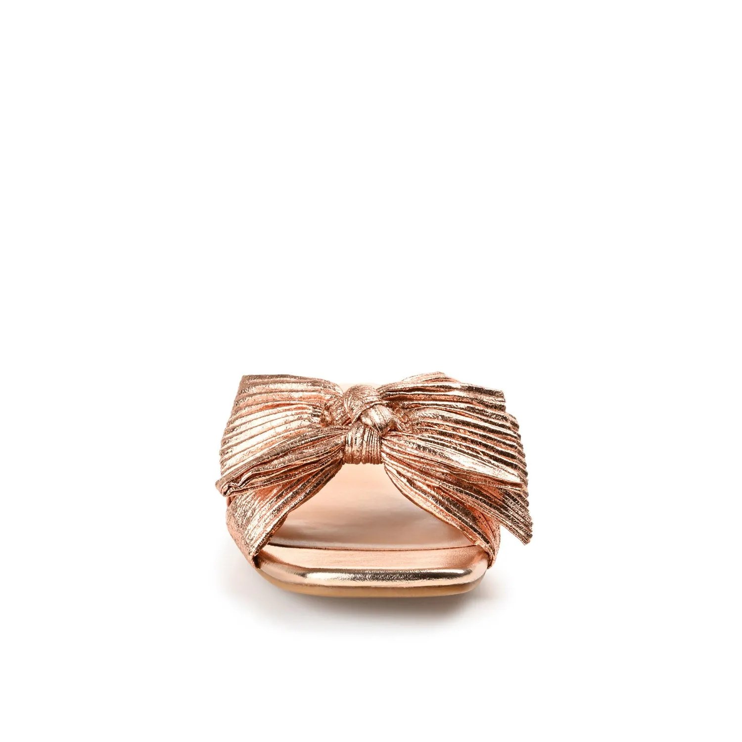SERLINA PLEATED SLIDE SANDALS IN WIDE easy clean