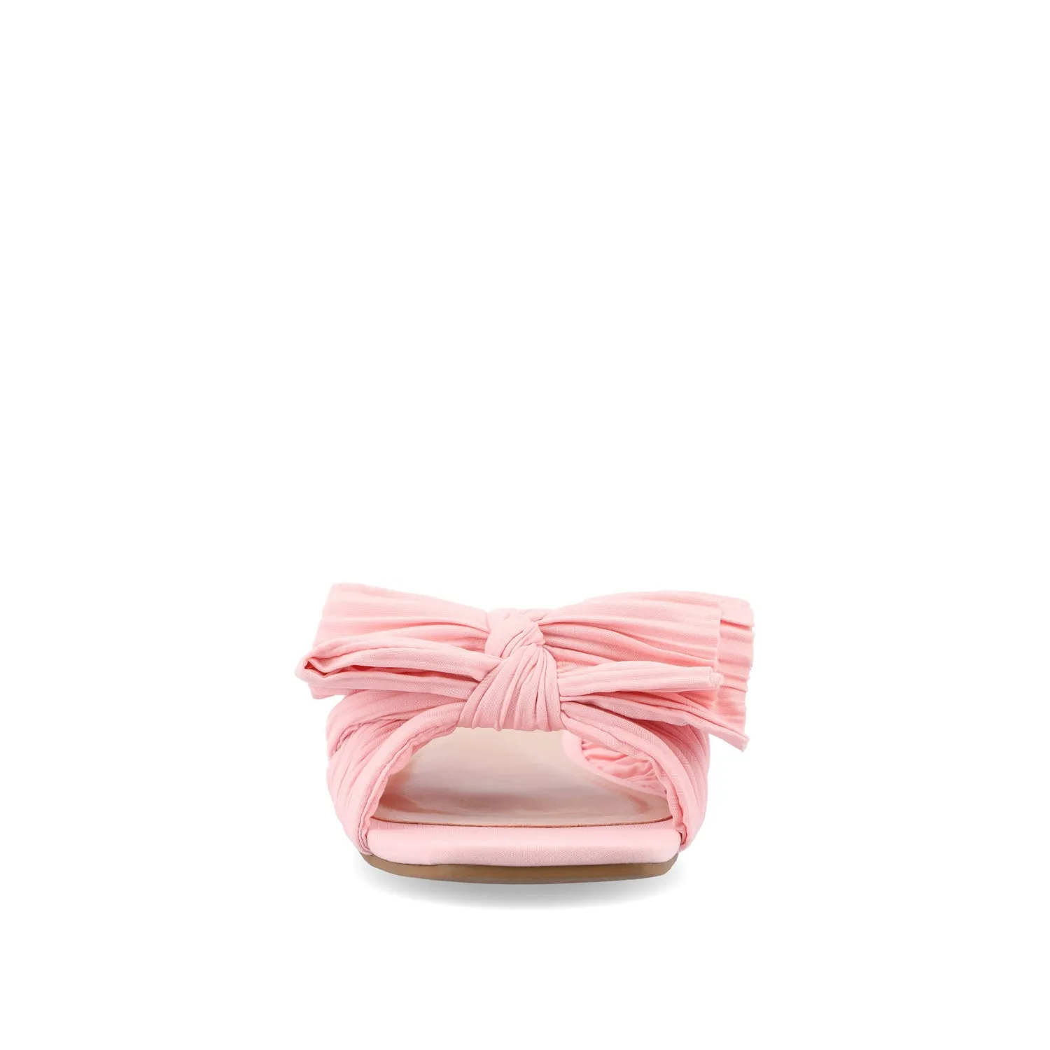 SERLINA PLEATED SLIDE SANDALS IN WIDE easy clean