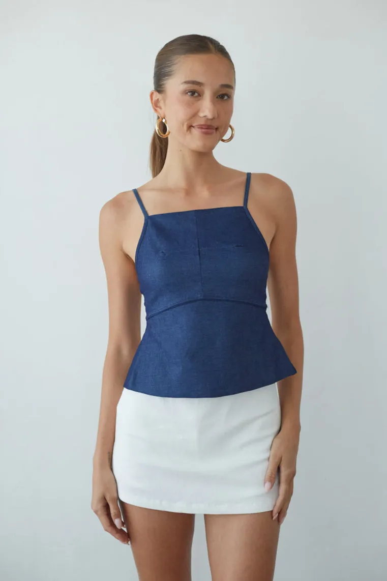 Sharen Open Back Tank Top daily wear