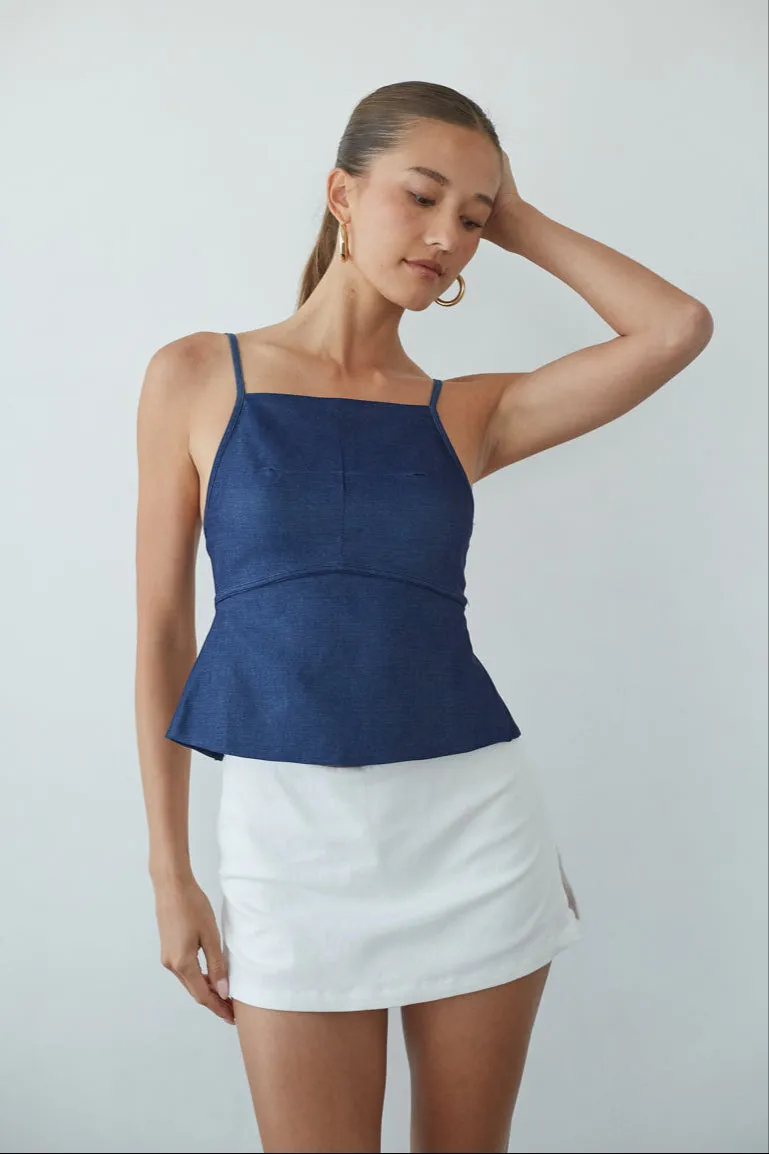 Sharen Open Back Tank Top daily wear