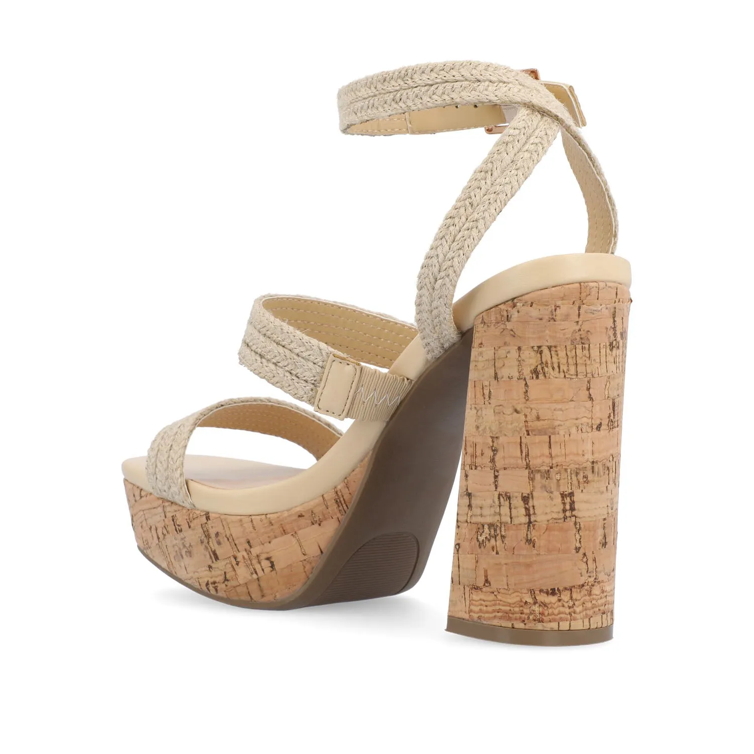 SIENNE HEELED SANDALS IN ROPE tote vibe