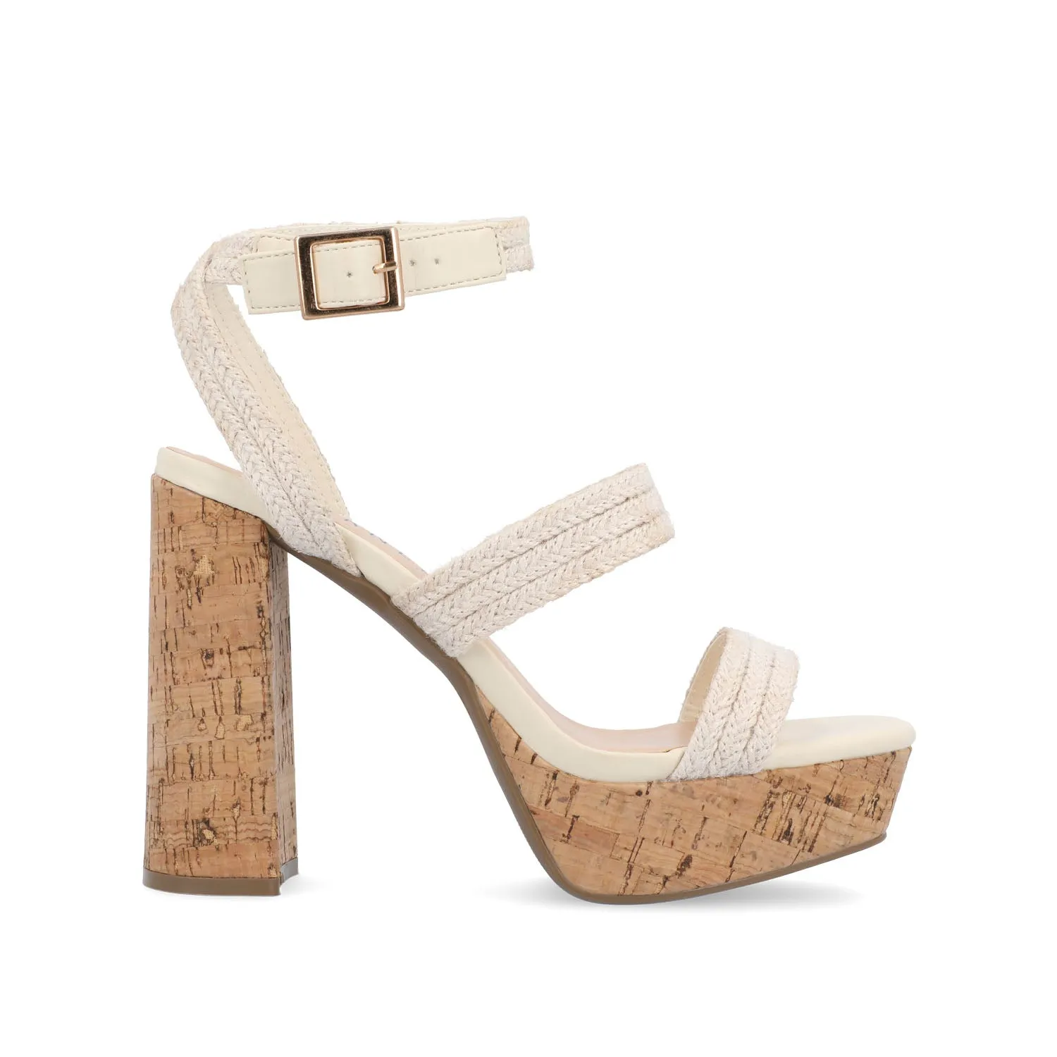SIENNE HEELED SANDALS IN ROPE tote vibe