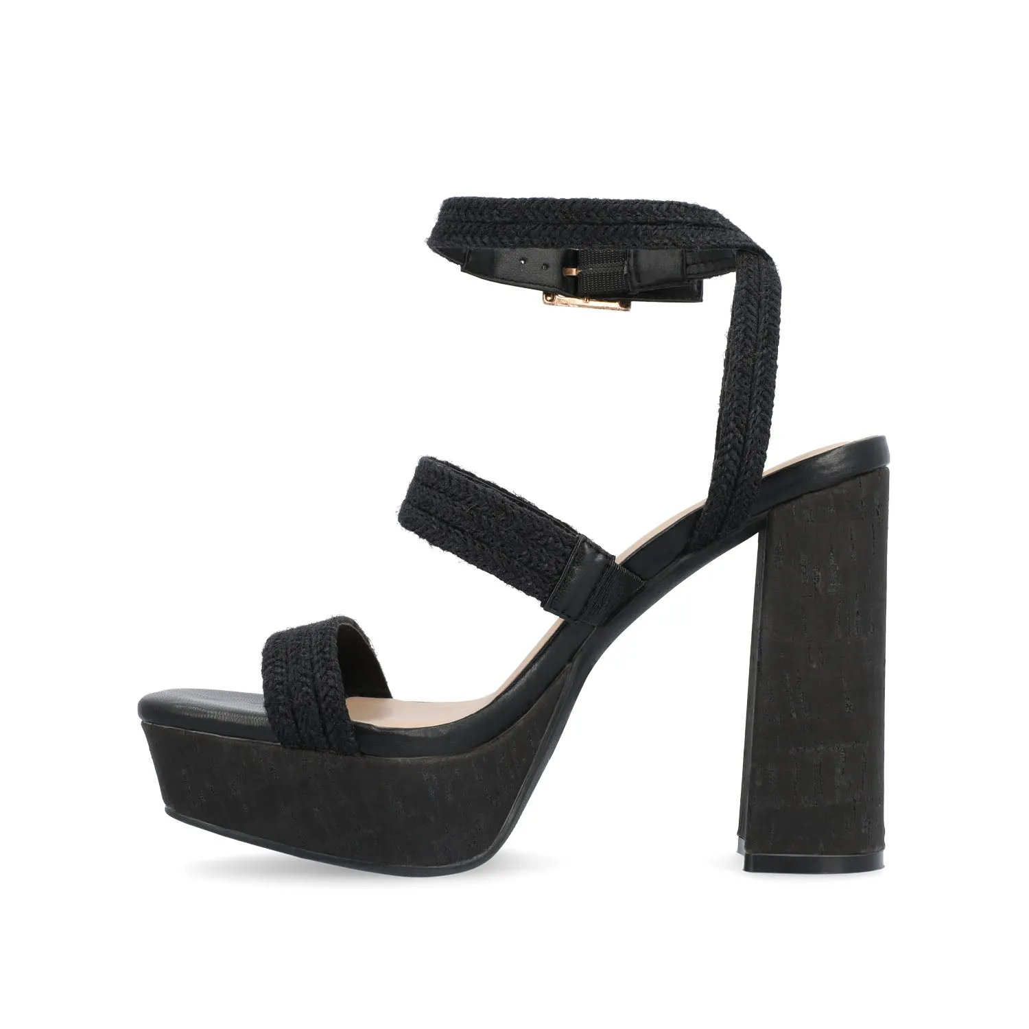 SIENNE HEELED SANDALS IN ROPE tote vibe