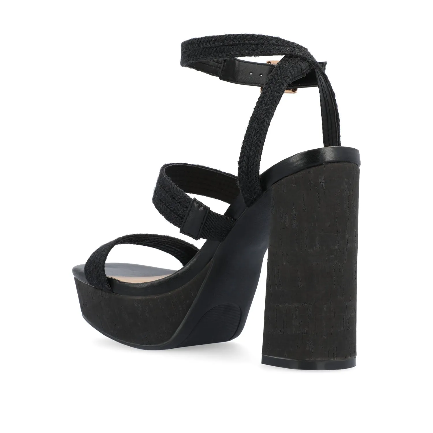 SIENNE HEELED SANDALS IN ROPE tote vibe