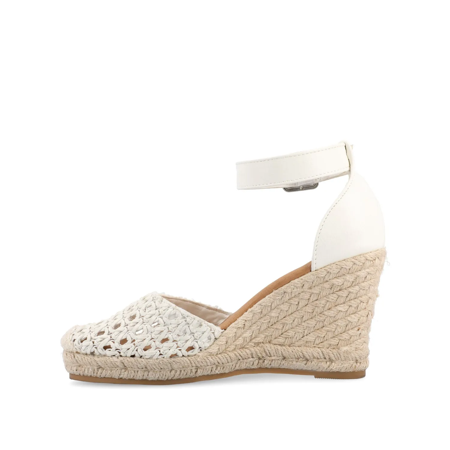 SIERRA WEDGE SANDALS IN FAUX LEATHER heel low
