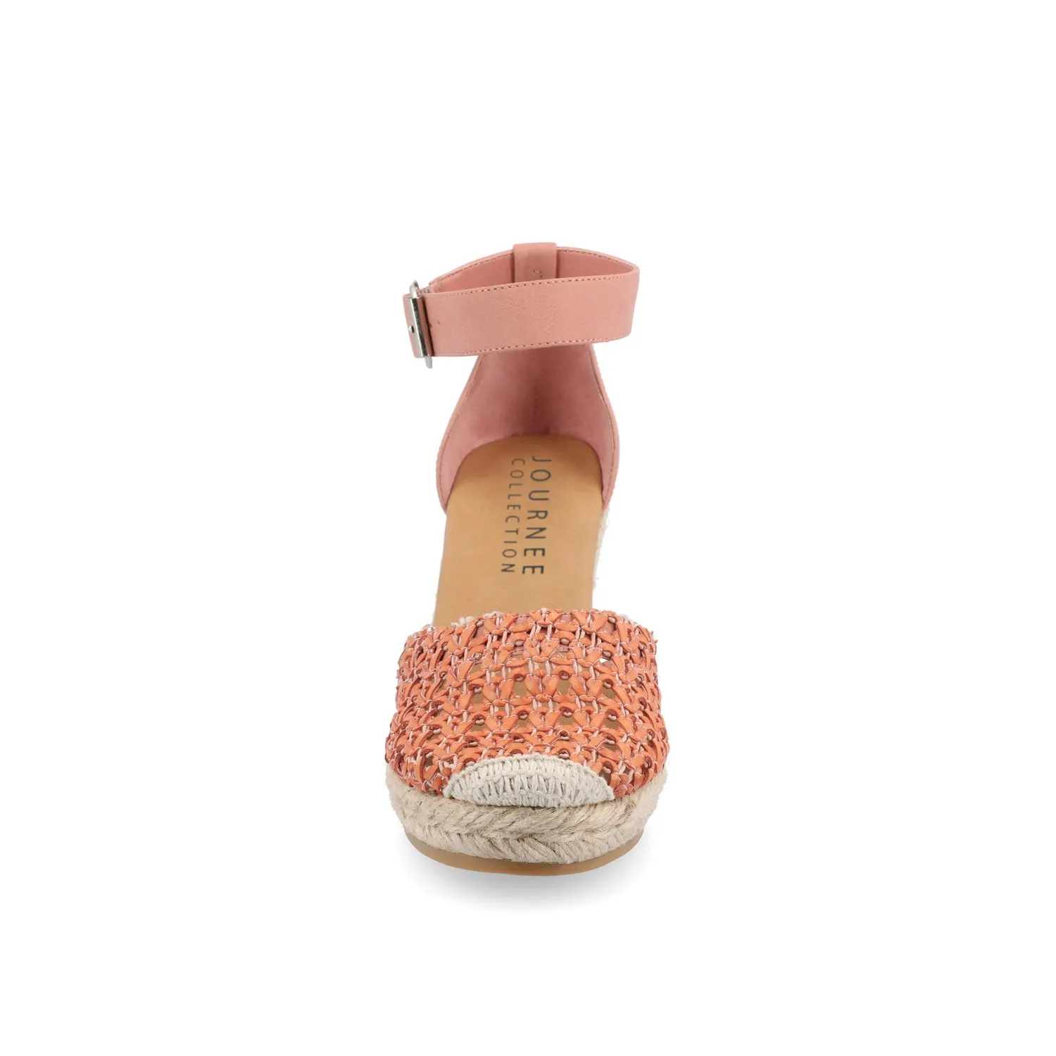 SIERRA WEDGE SANDALS IN FAUX LEATHER heel low