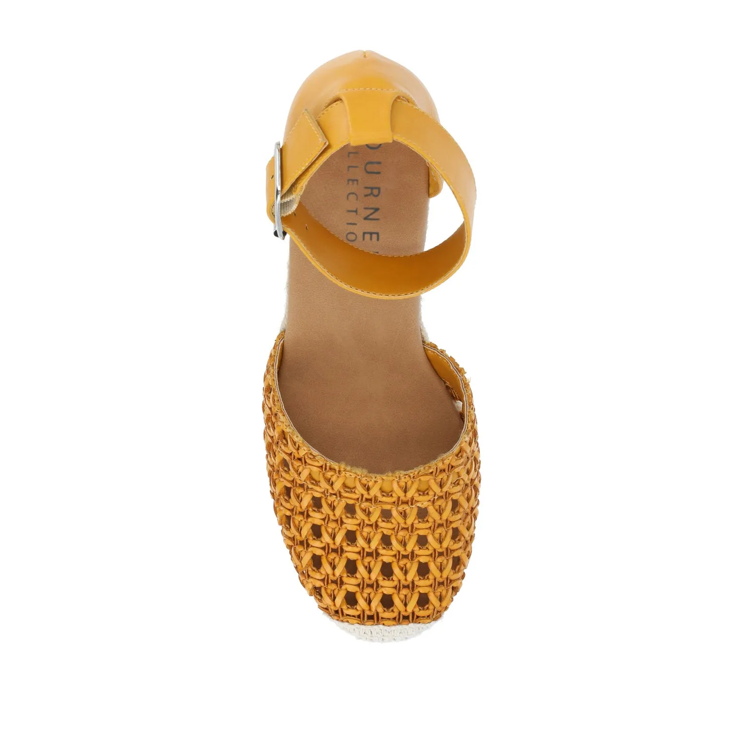 SIERRA WEDGE SANDALS IN FAUX LEATHER heel low