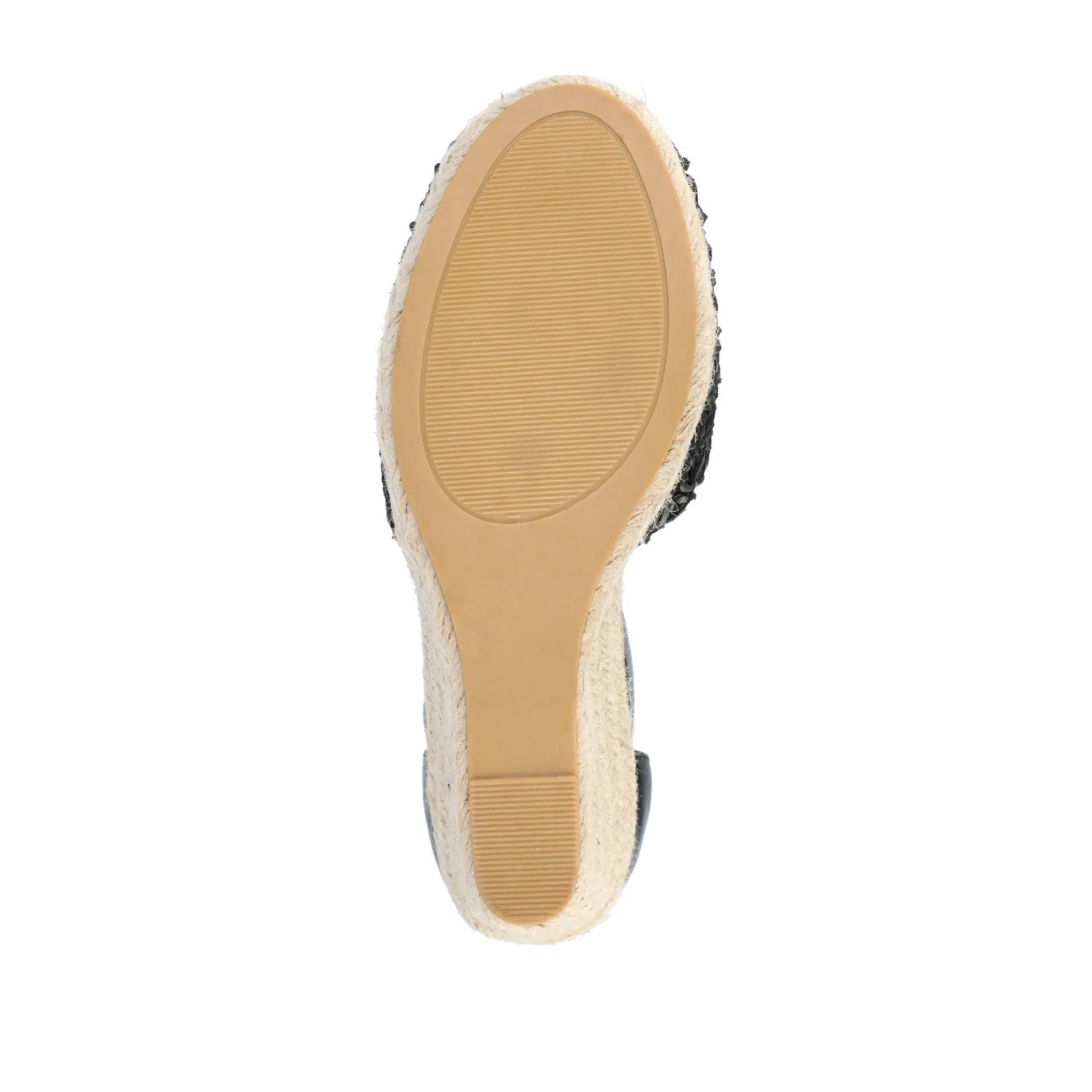 SIERRA WEDGE SANDALS IN FAUX LEATHER heel low