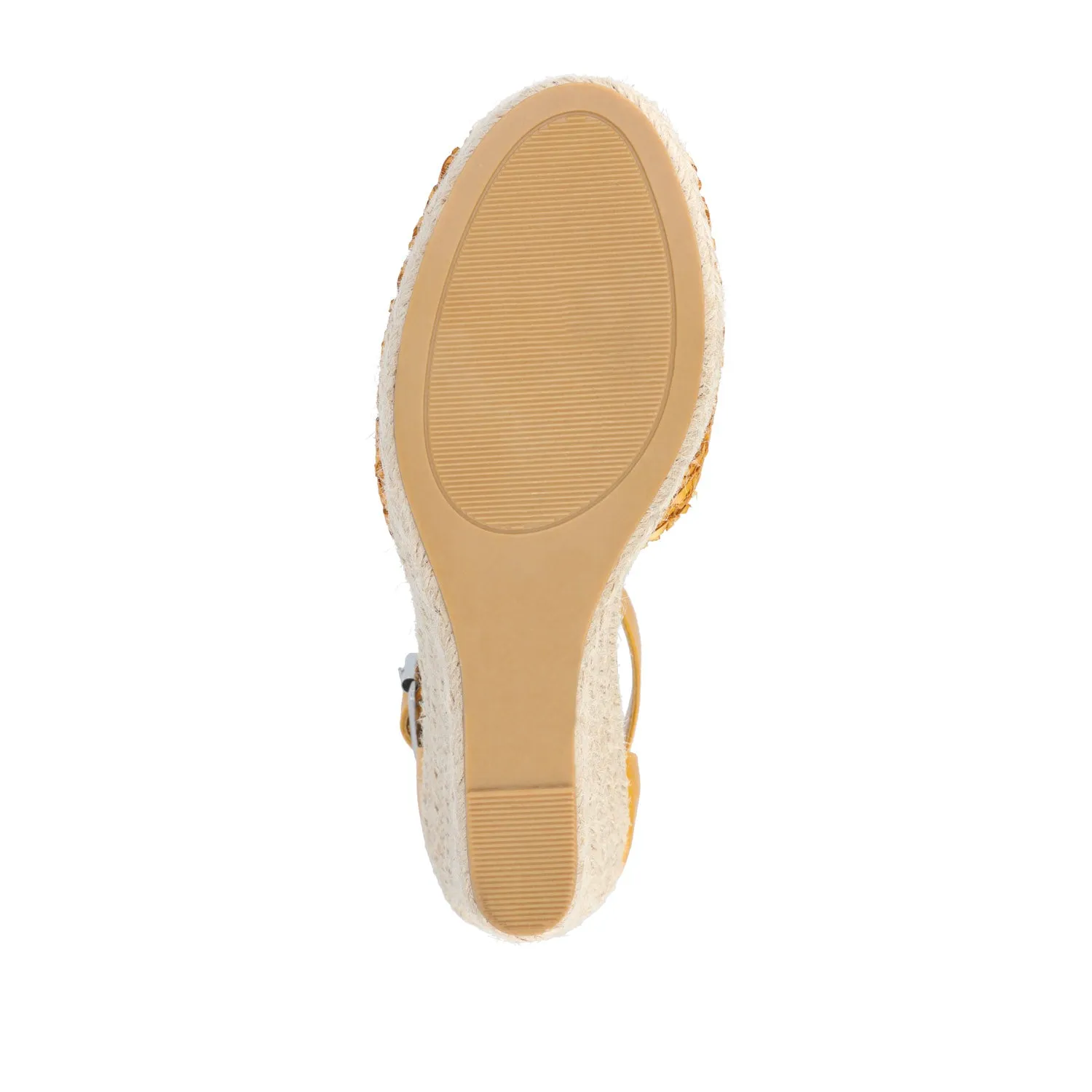 SIERRA WEDGE SANDALS IN FAUX LEATHER heel low