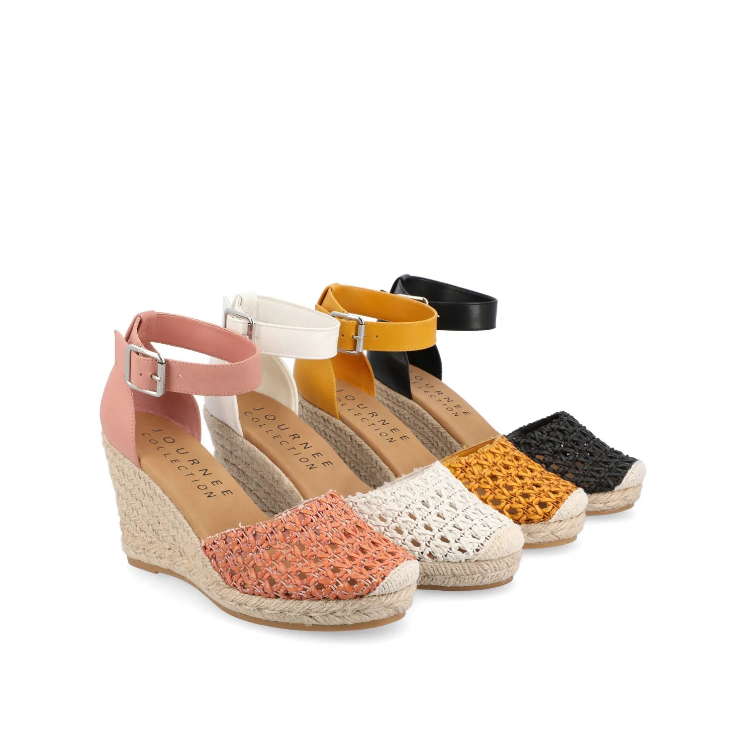 SIERRA WEDGE SANDALS IN FAUX LEATHER heel low