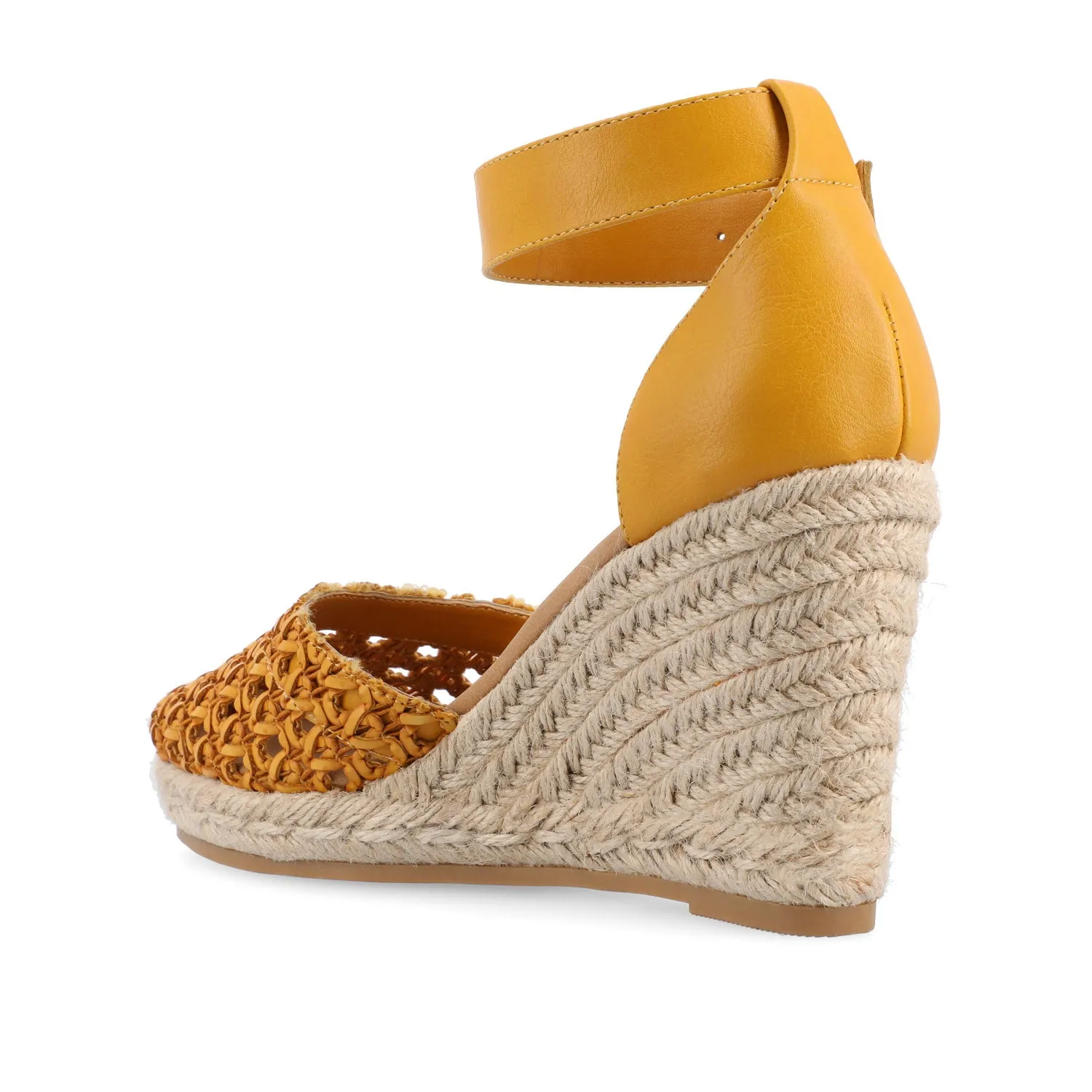 SIERRA WEDGE SANDALS IN FAUX LEATHER heel low