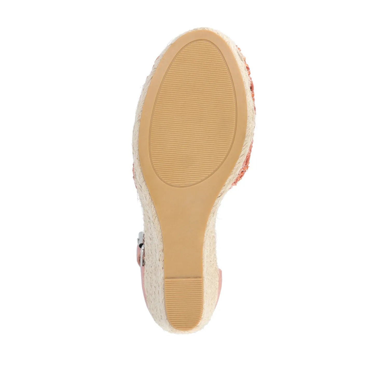 SIERRA WEDGE SANDALS IN FAUX LEATHER heel low