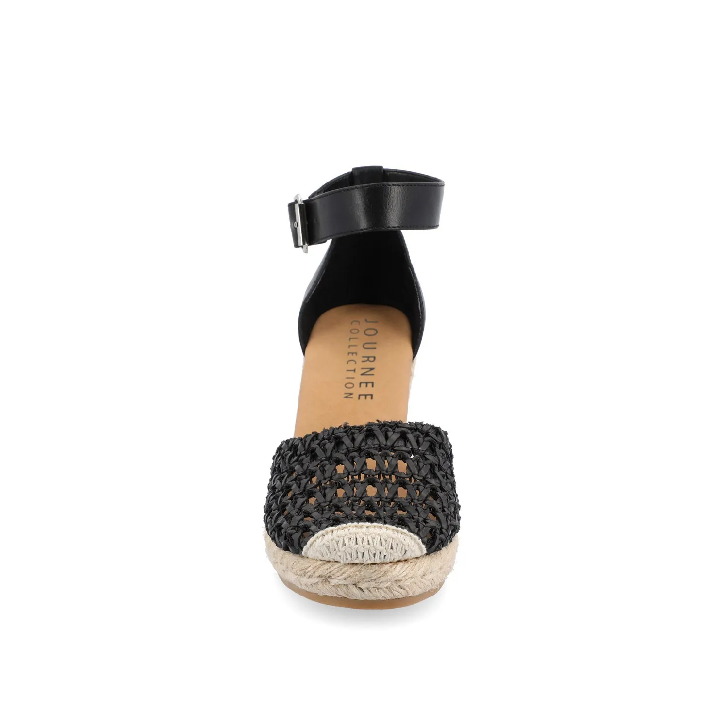 SIERRA WEDGE SANDALS IN FAUX LEATHER heel low