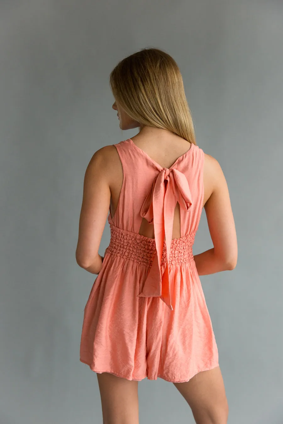 Skyla Tie Back Romper silk touch