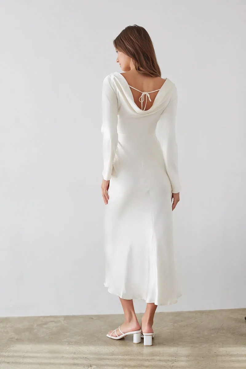 Sofia Open Back Satin Maxi Dress grace touch