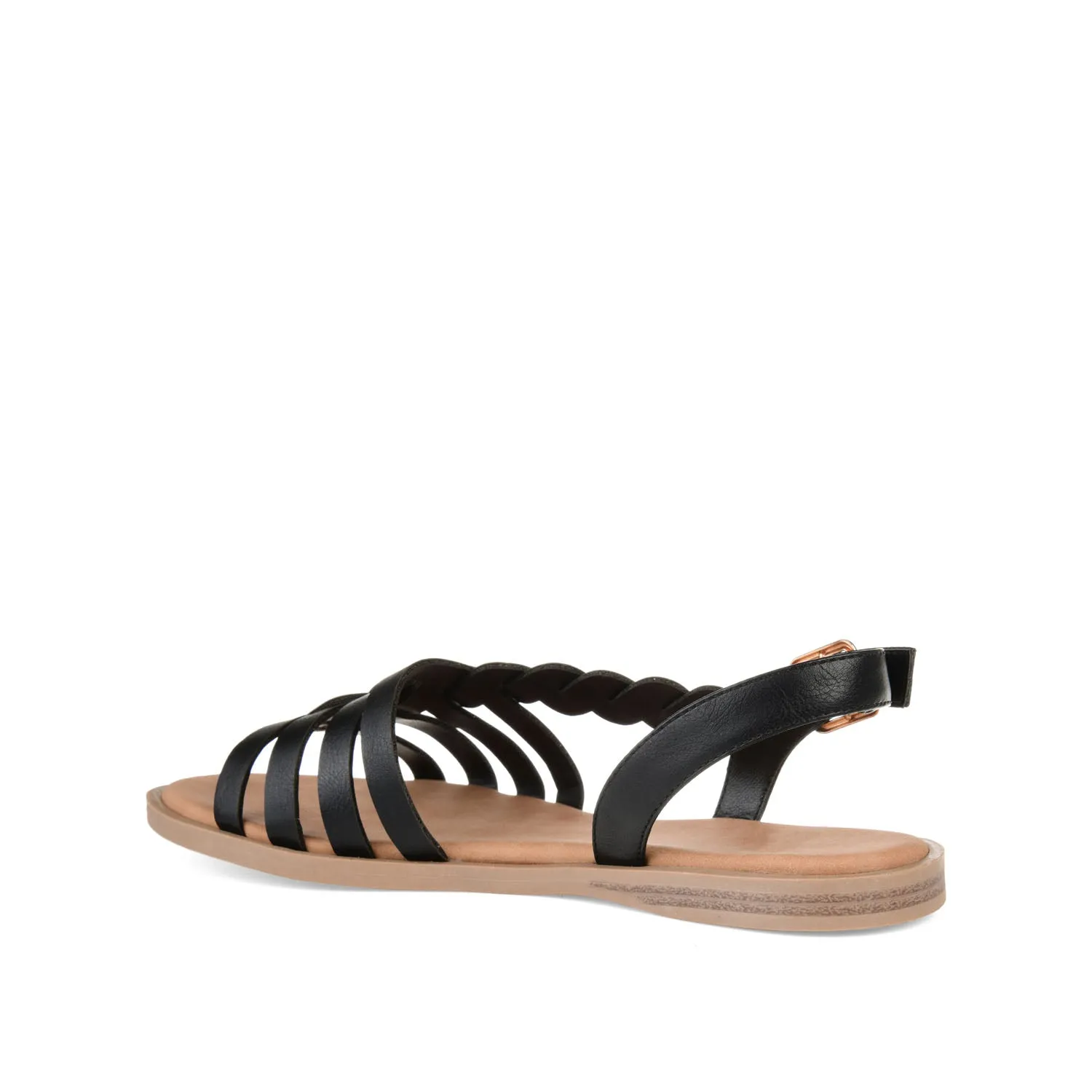 SOLAY MULTI STRAP SANDALS IN FAUX LEATHER grip base