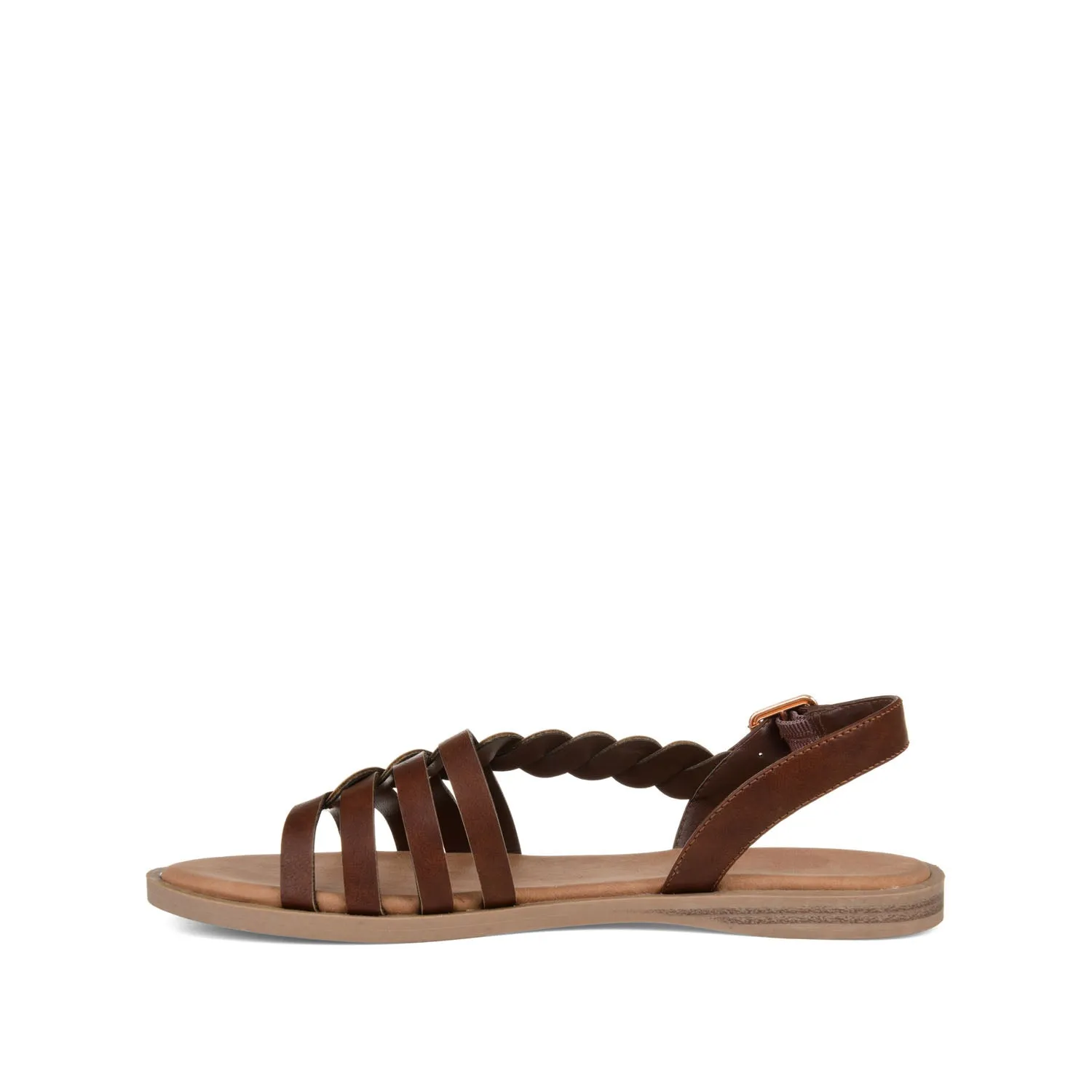 SOLAY MULTI STRAP SANDALS IN FAUX LEATHER grip base