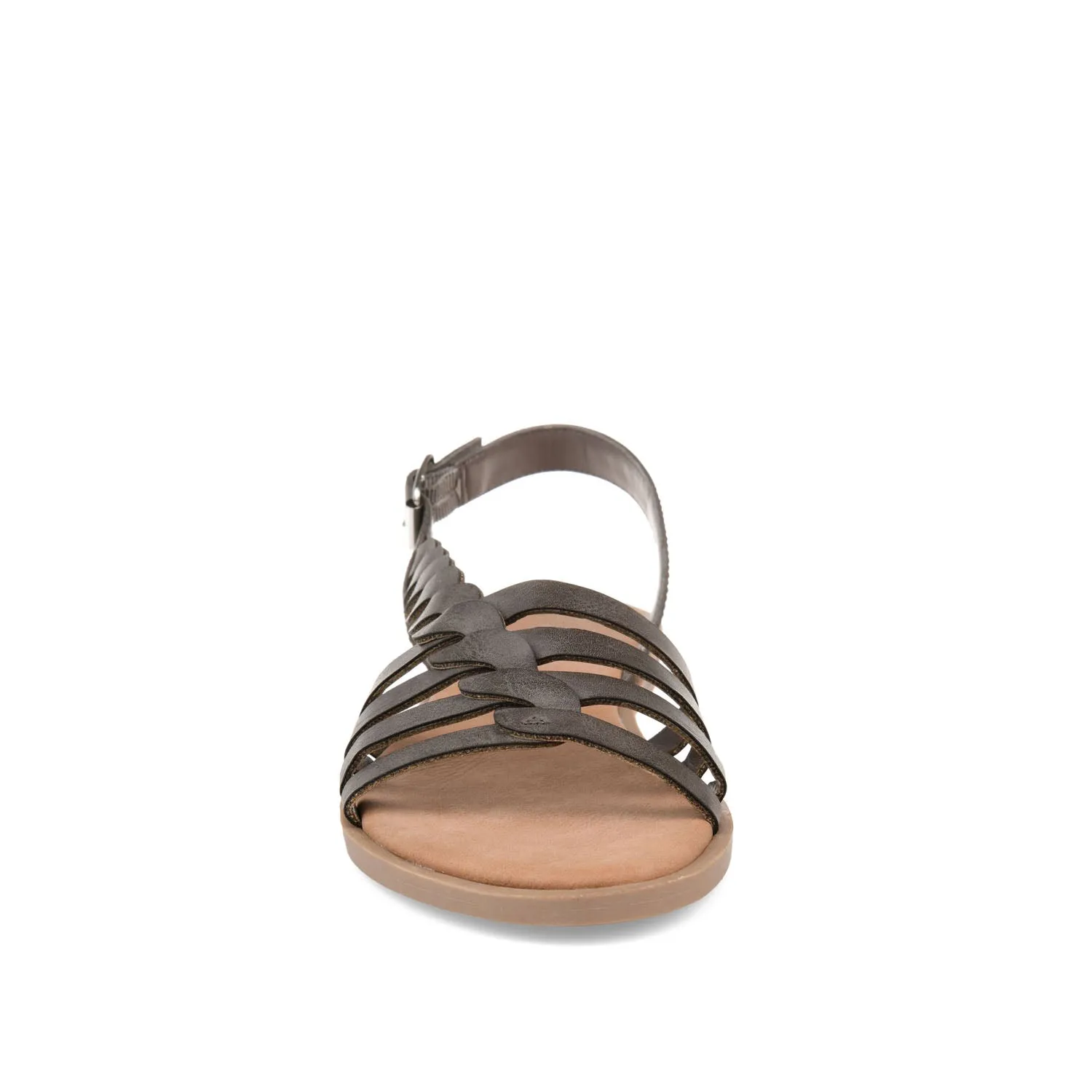SOLAY MULTI STRAP SANDALS IN FAUX LEATHER grip base