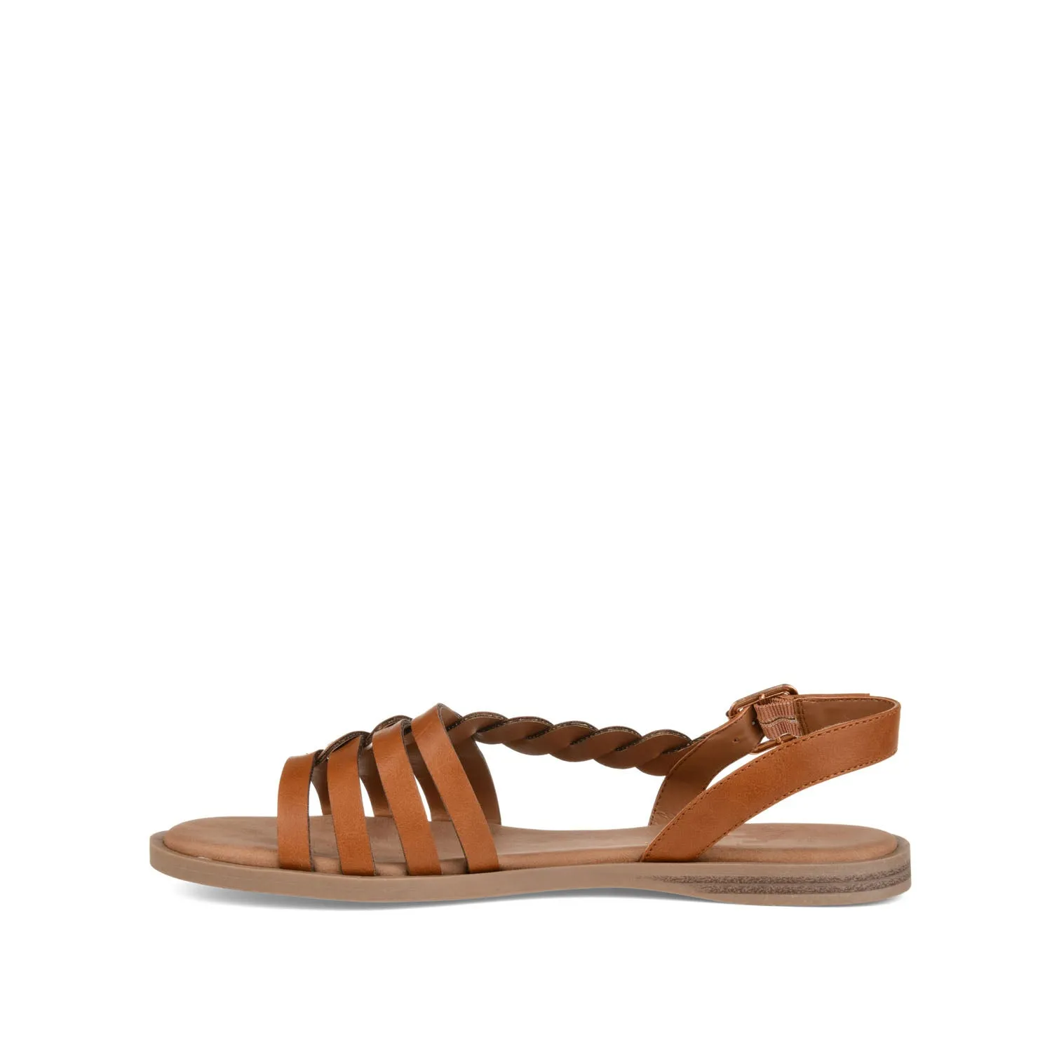 SOLAY MULTI STRAP SANDALS IN FAUX LEATHER grip base