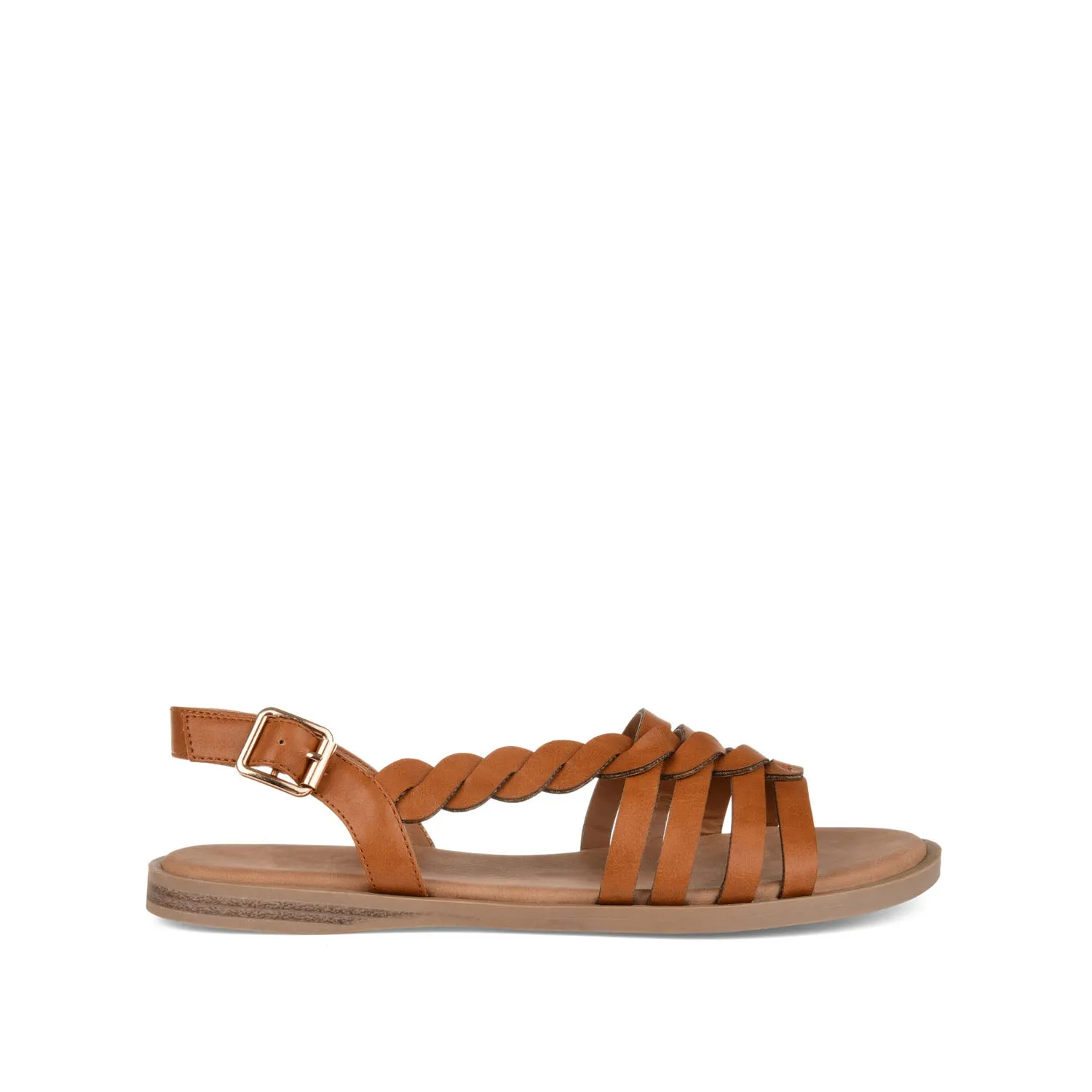 SOLAY MULTI STRAP SANDALS IN FAUX LEATHER grip base