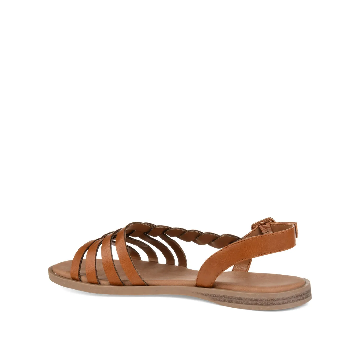 SOLAY MULTI STRAP SANDALS IN FAUX LEATHER grip base