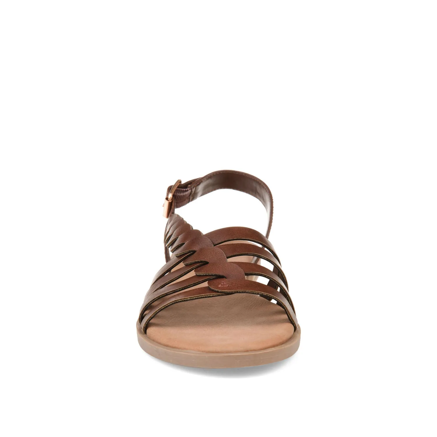 SOLAY MULTI STRAP SANDALS IN FAUX LEATHER grip base