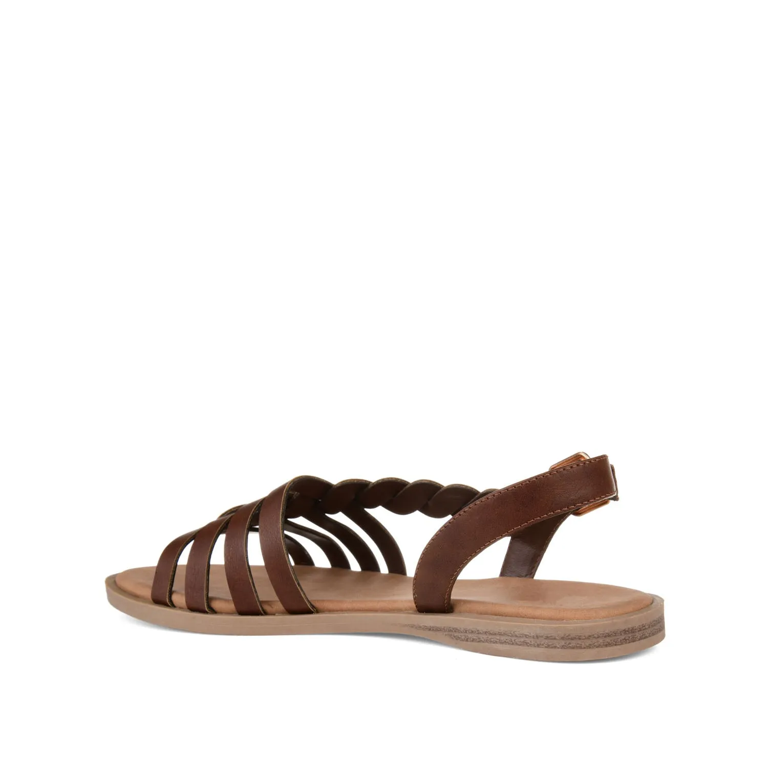 SOLAY MULTI STRAP SANDALS IN FAUX LEATHER grip base