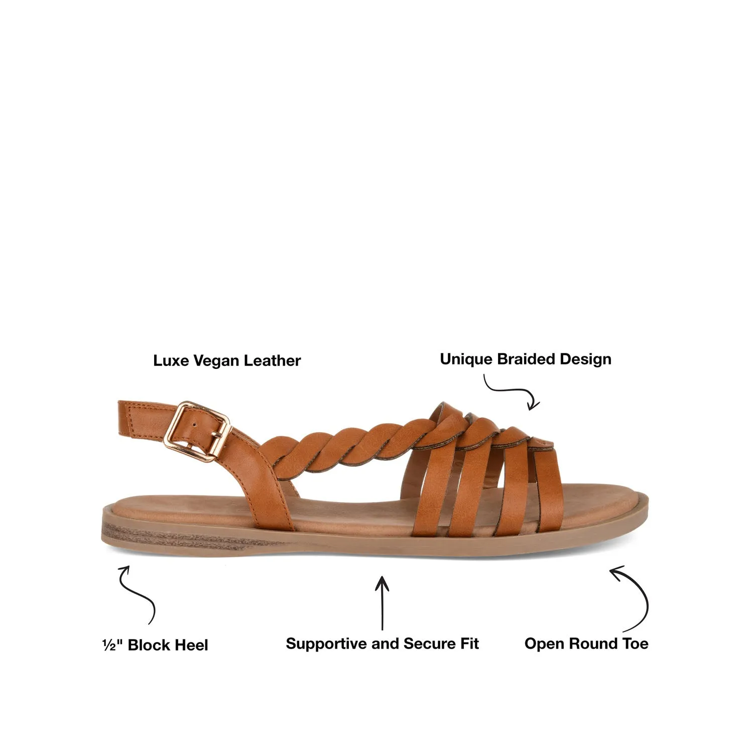 SOLAY MULTI STRAP SANDALS IN FAUX LEATHER grip base