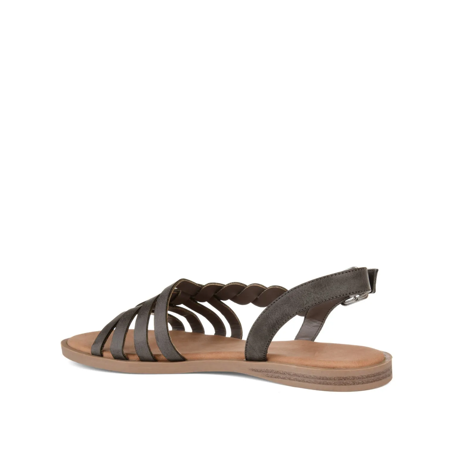 SOLAY MULTI STRAP SANDALS IN FAUX LEATHER grip base