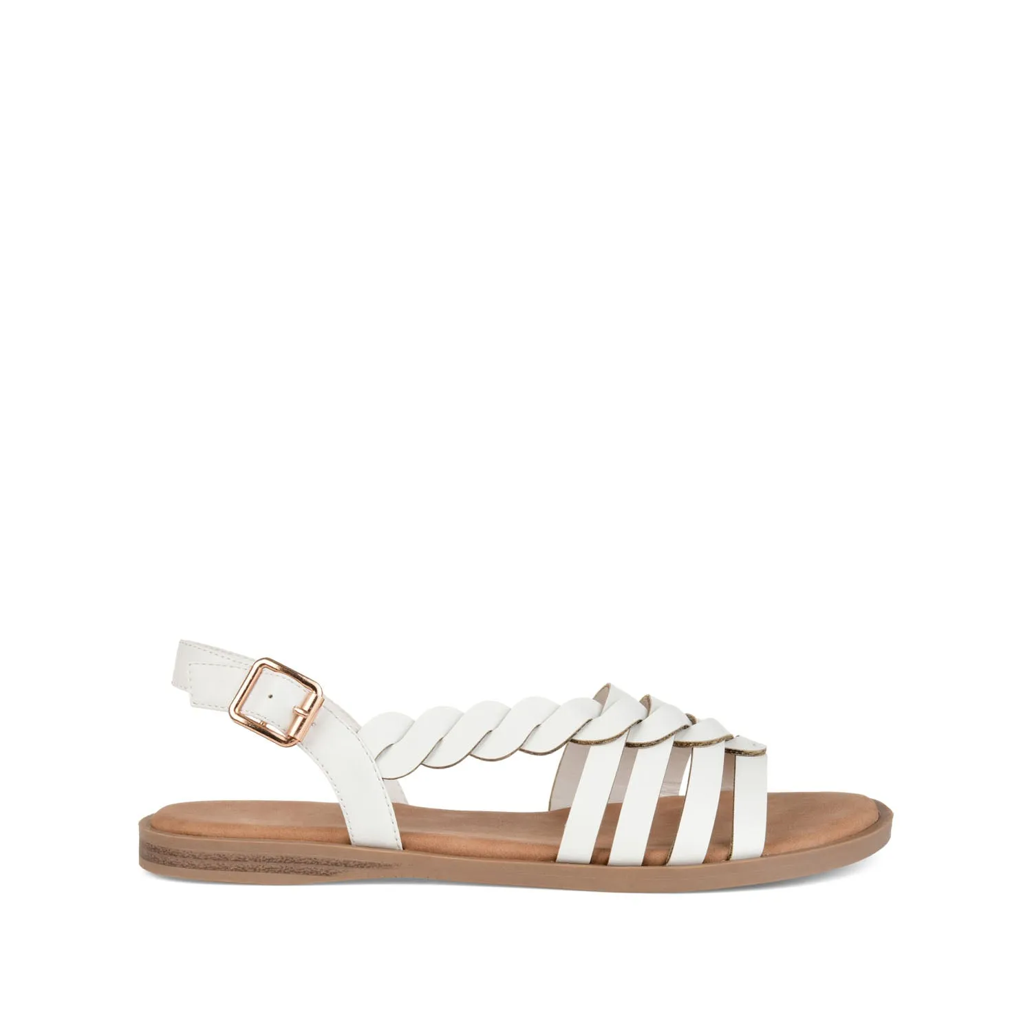 SOLAY MULTI STRAP SANDALS IN FAUX LEATHER grip base