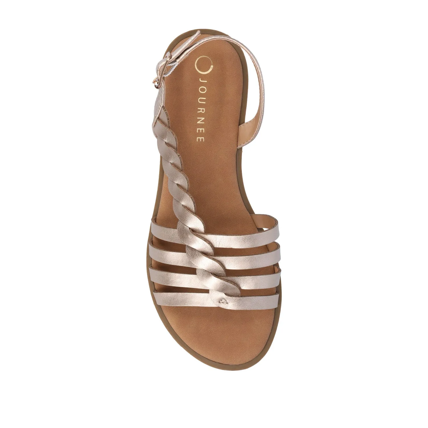 SOLAY MULTI STRAP SANDALS IN FAUX LEATHER grip base