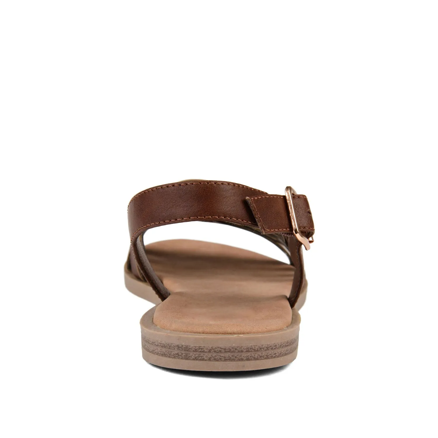 SOLAY MULTI STRAP SANDALS IN FAUX LEATHER grip base