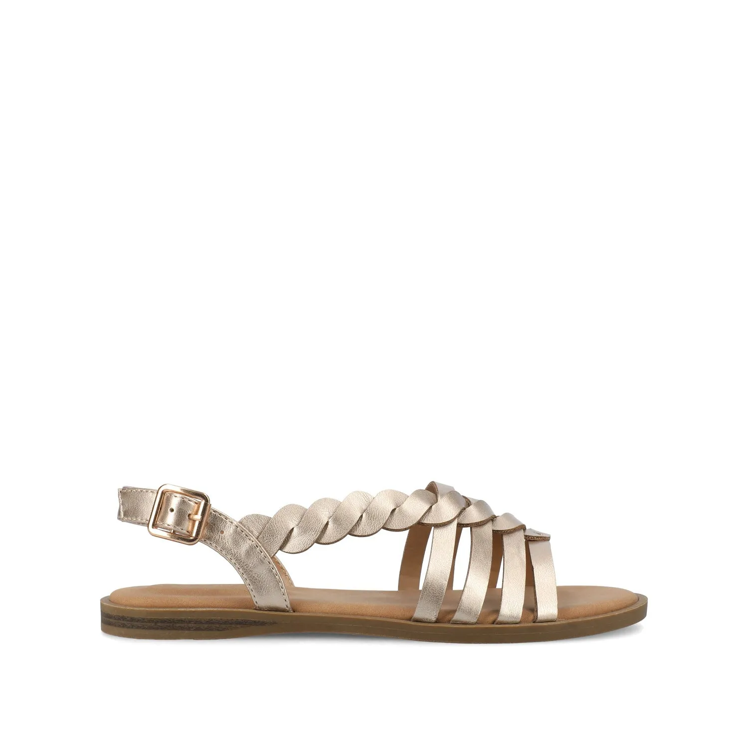 SOLAY MULTI STRAP SANDALS IN FAUX LEATHER grip base