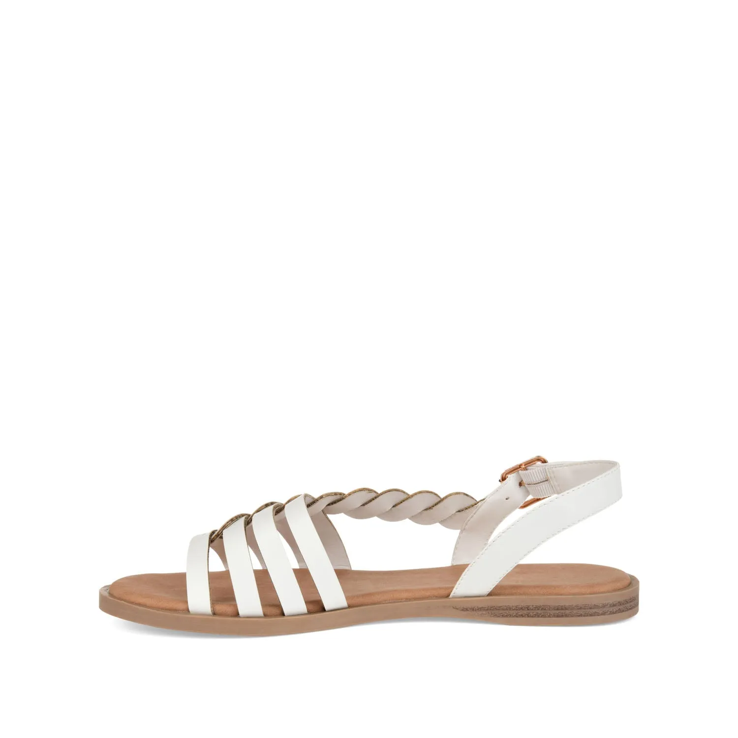 SOLAY MULTI STRAP SANDALS IN FAUX LEATHER grip base