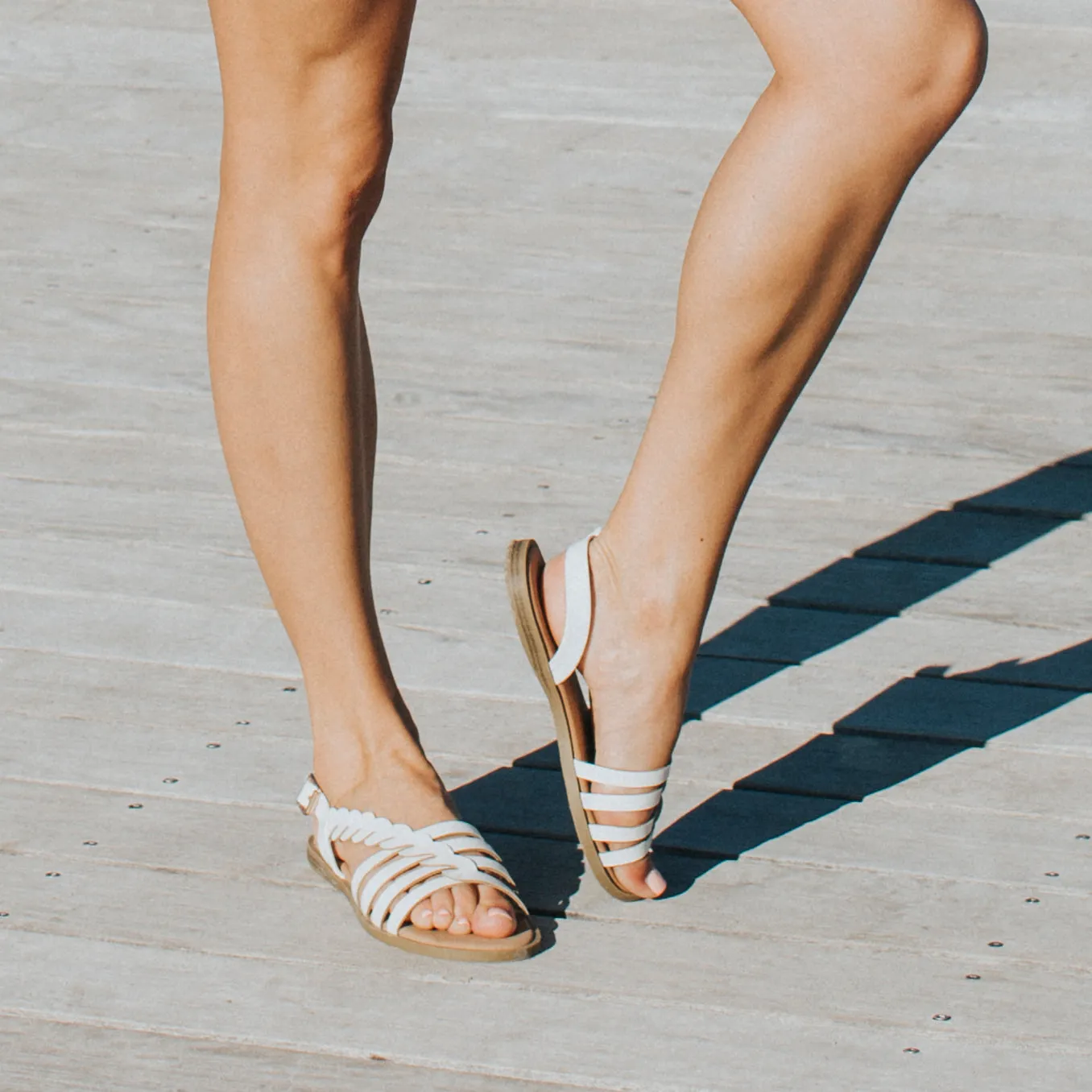 SOLAY MULTI STRAP SANDALS IN FAUX LEATHER grip base