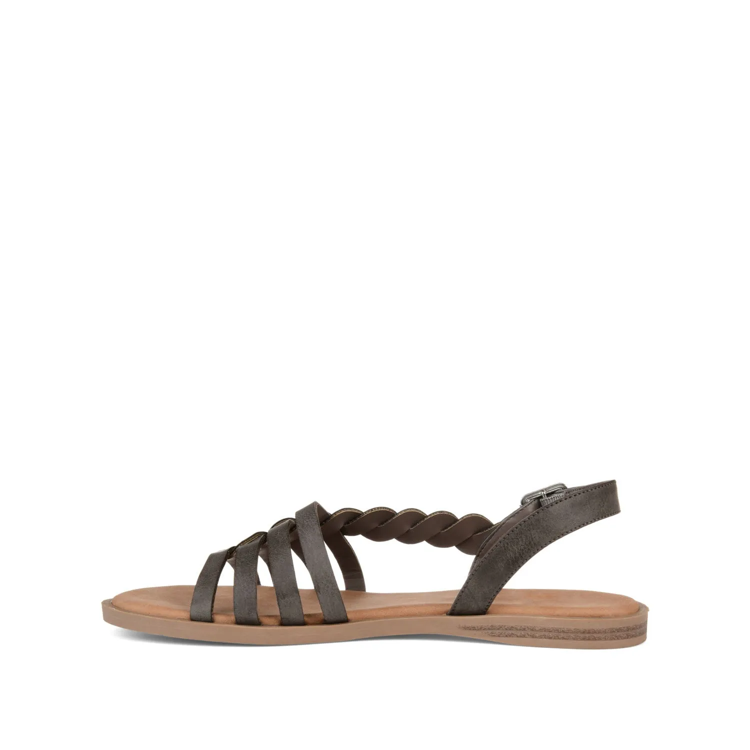 SOLAY MULTI STRAP SANDALS IN FAUX LEATHER grip base