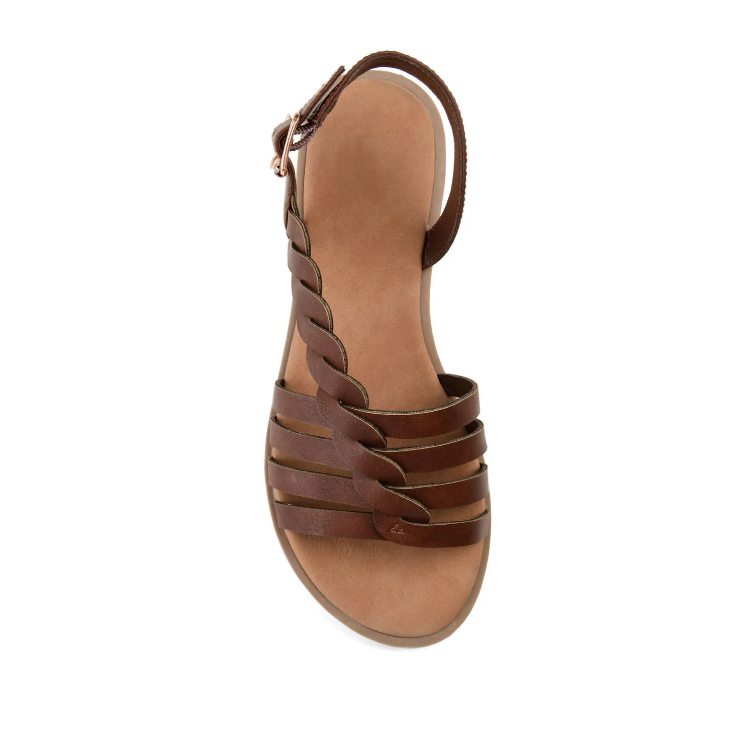 SOLAY MULTI STRAP SANDALS IN FAUX LEATHER grip base