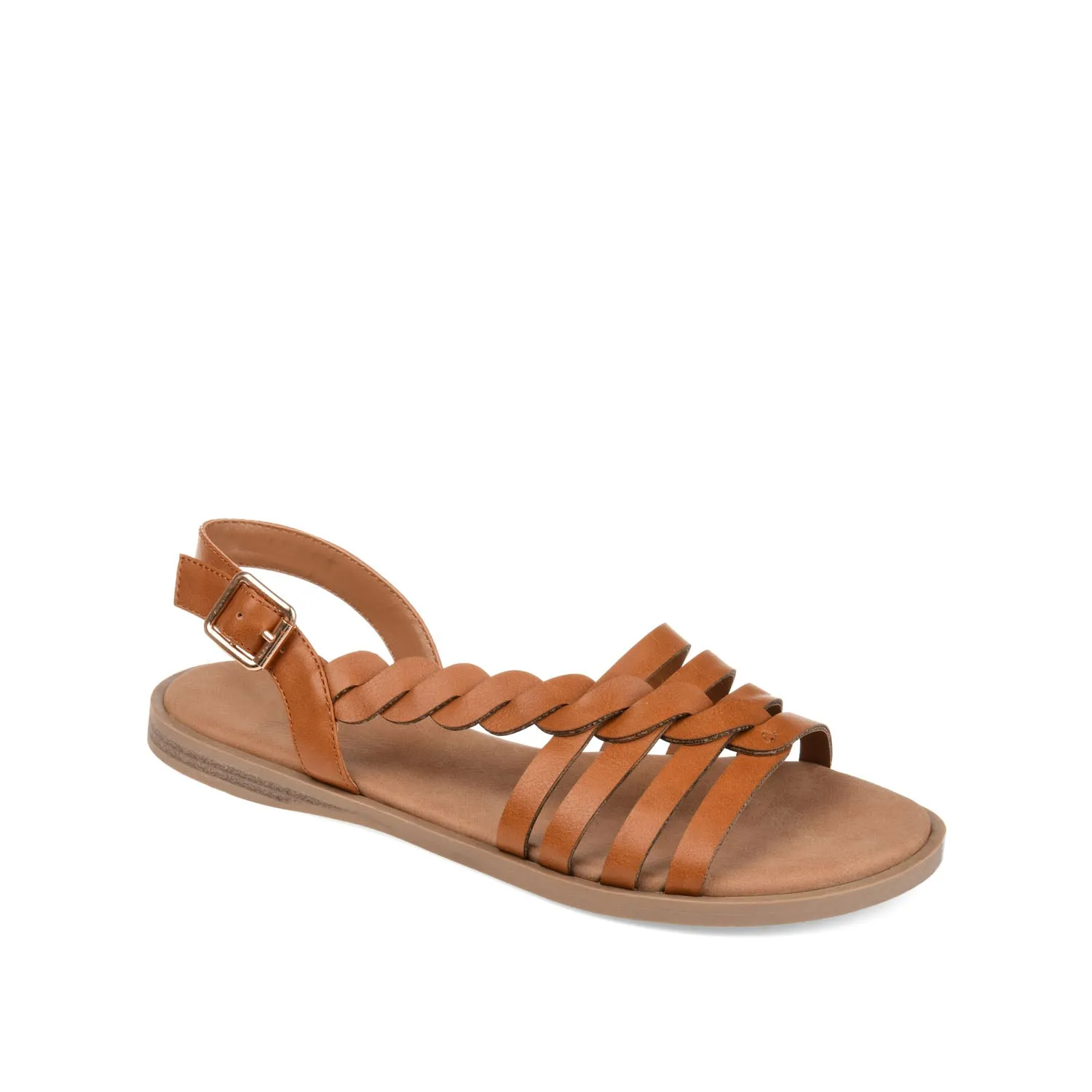 SOLAY MULTI STRAP SANDALS IN FAUX LEATHER grip base