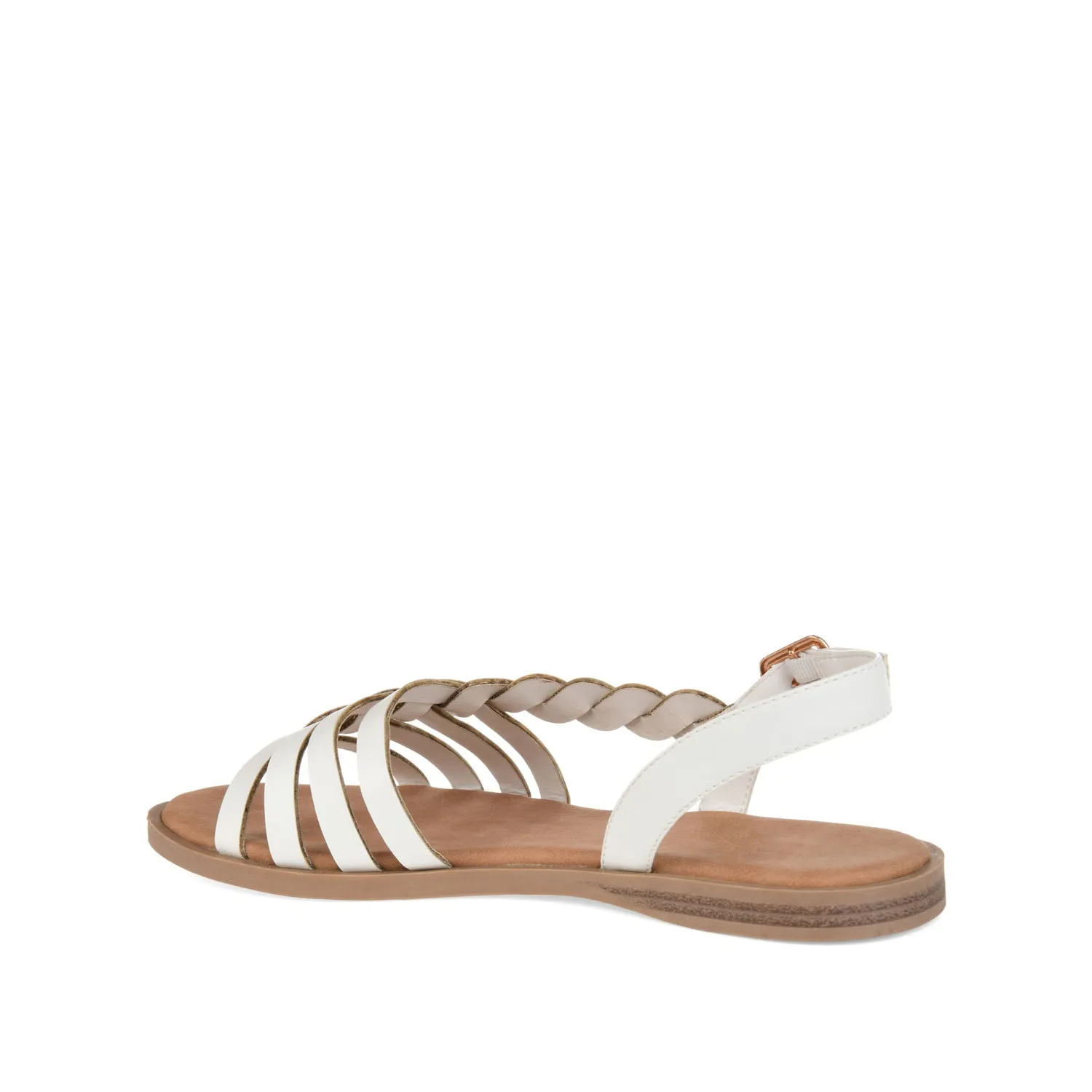 SOLAY MULTI STRAP SANDALS IN FAUX LEATHER grip base