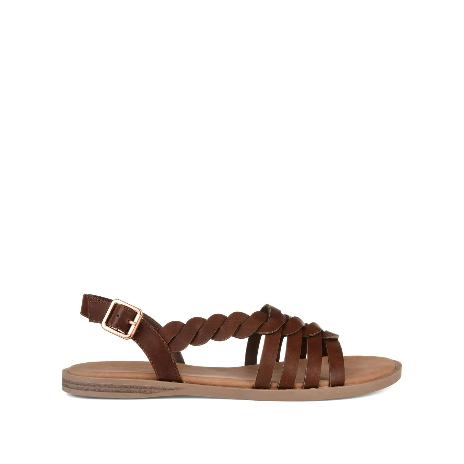 SOLAY MULTI STRAP SANDALS IN FAUX LEATHER grip base