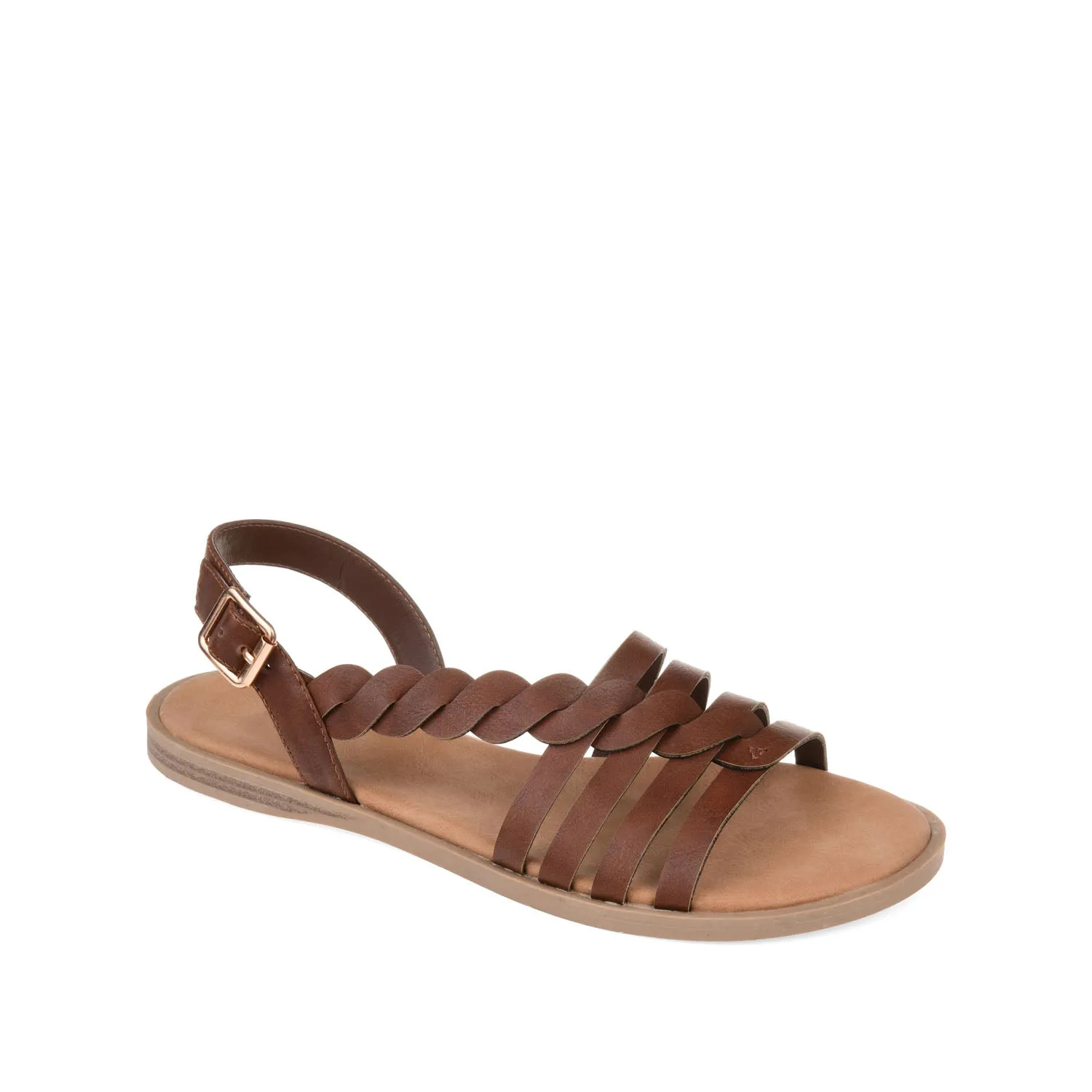 SOLAY MULTI STRAP SANDALS IN FAUX LEATHER grip base