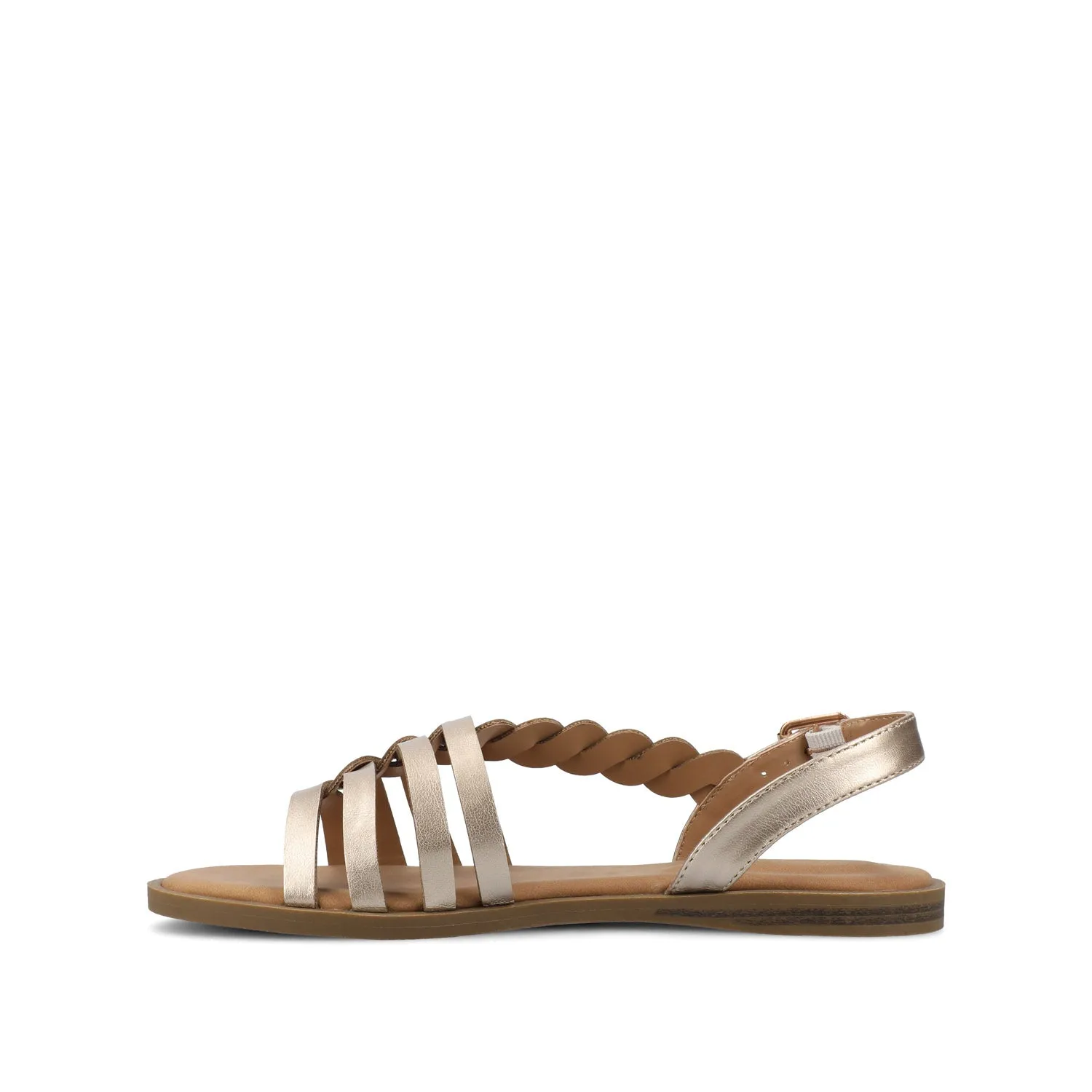 SOLAY MULTI STRAP SANDALS IN FAUX LEATHER grip base