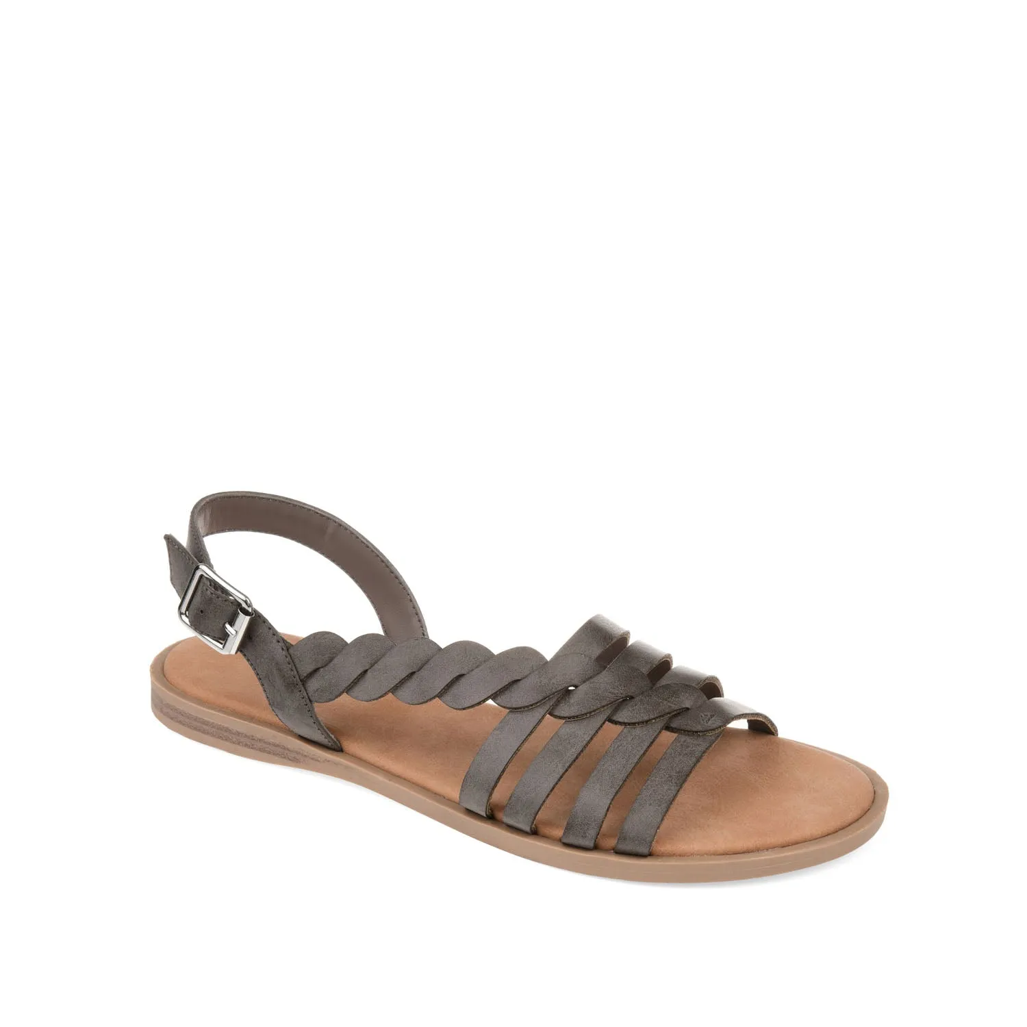 SOLAY MULTI STRAP SANDALS IN FAUX LEATHER grip base