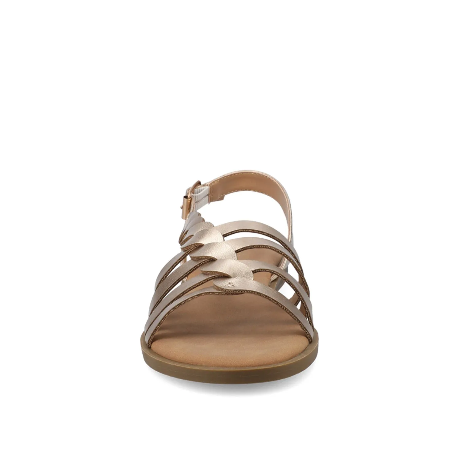 SOLAY MULTI STRAP SANDALS IN FAUX LEATHER grip base
