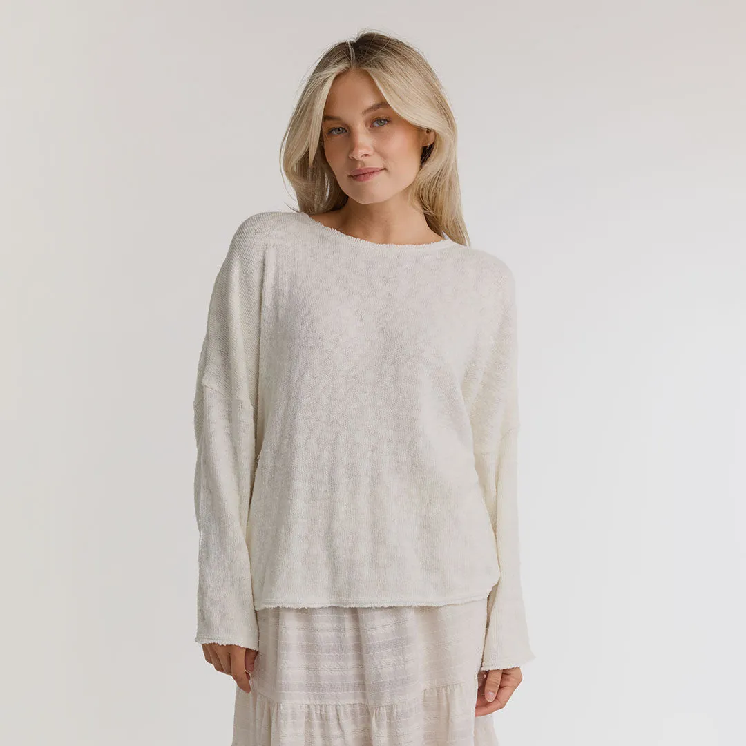 Somerset Pullover bone white