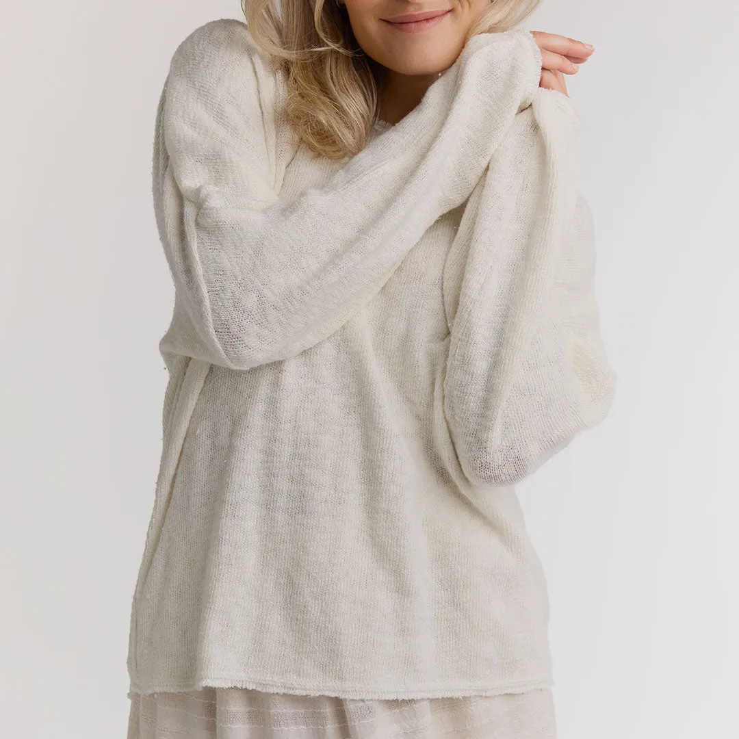 Somerset Pullover bone white