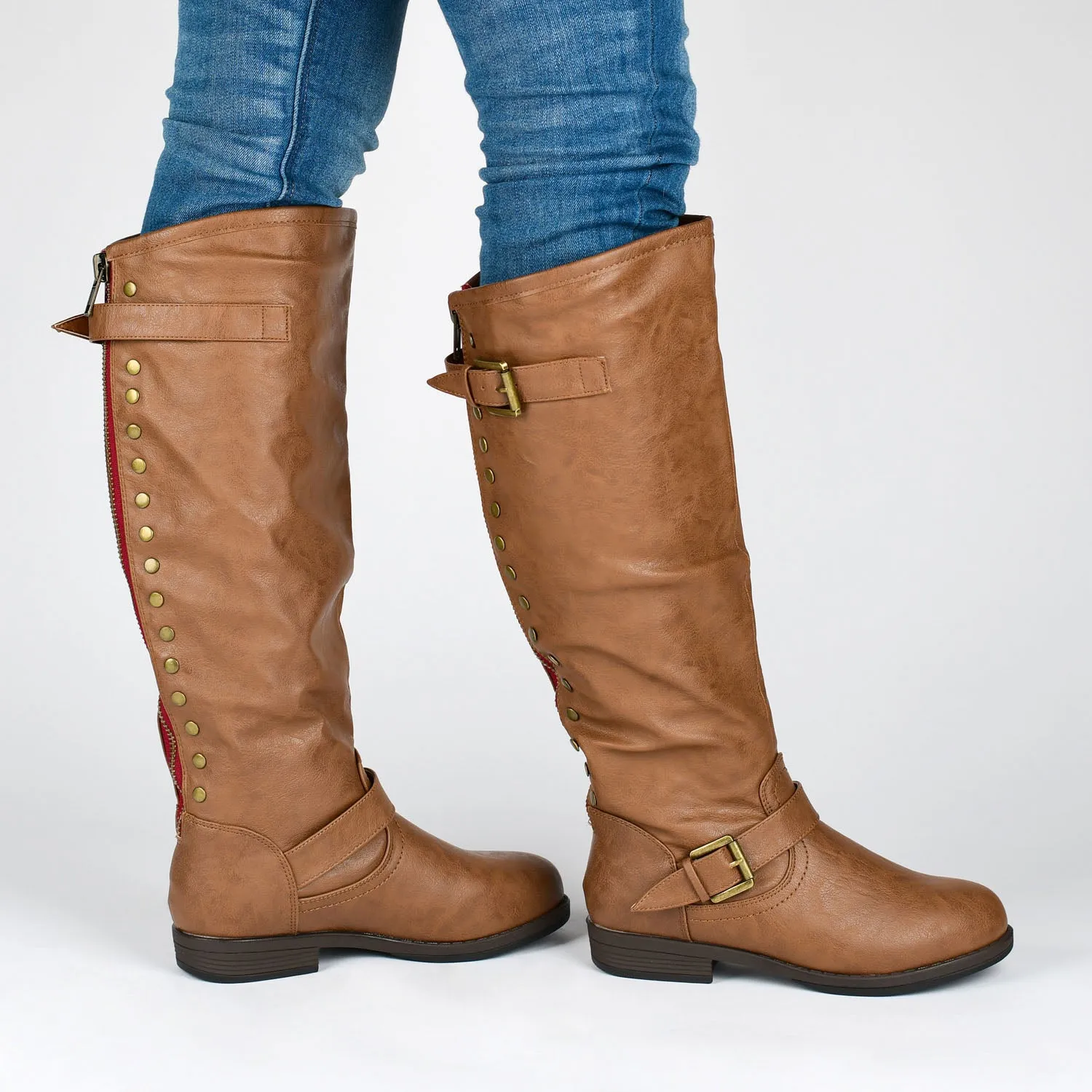 SPOKANE RIDING BOOTS IN FAUX LEATHER soft top