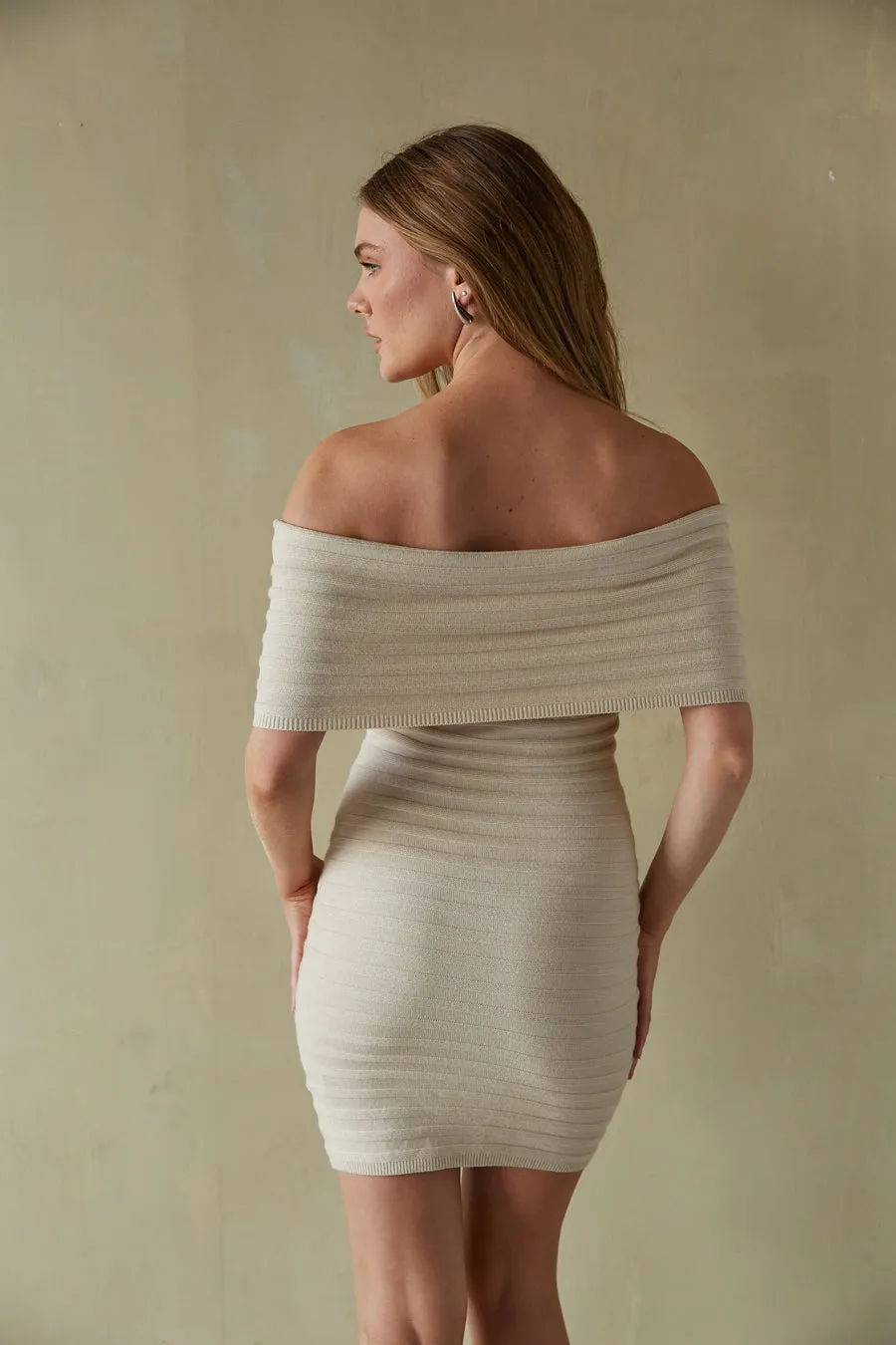 Stassi Off the Shoulder Bodycon Mini Dress grab go