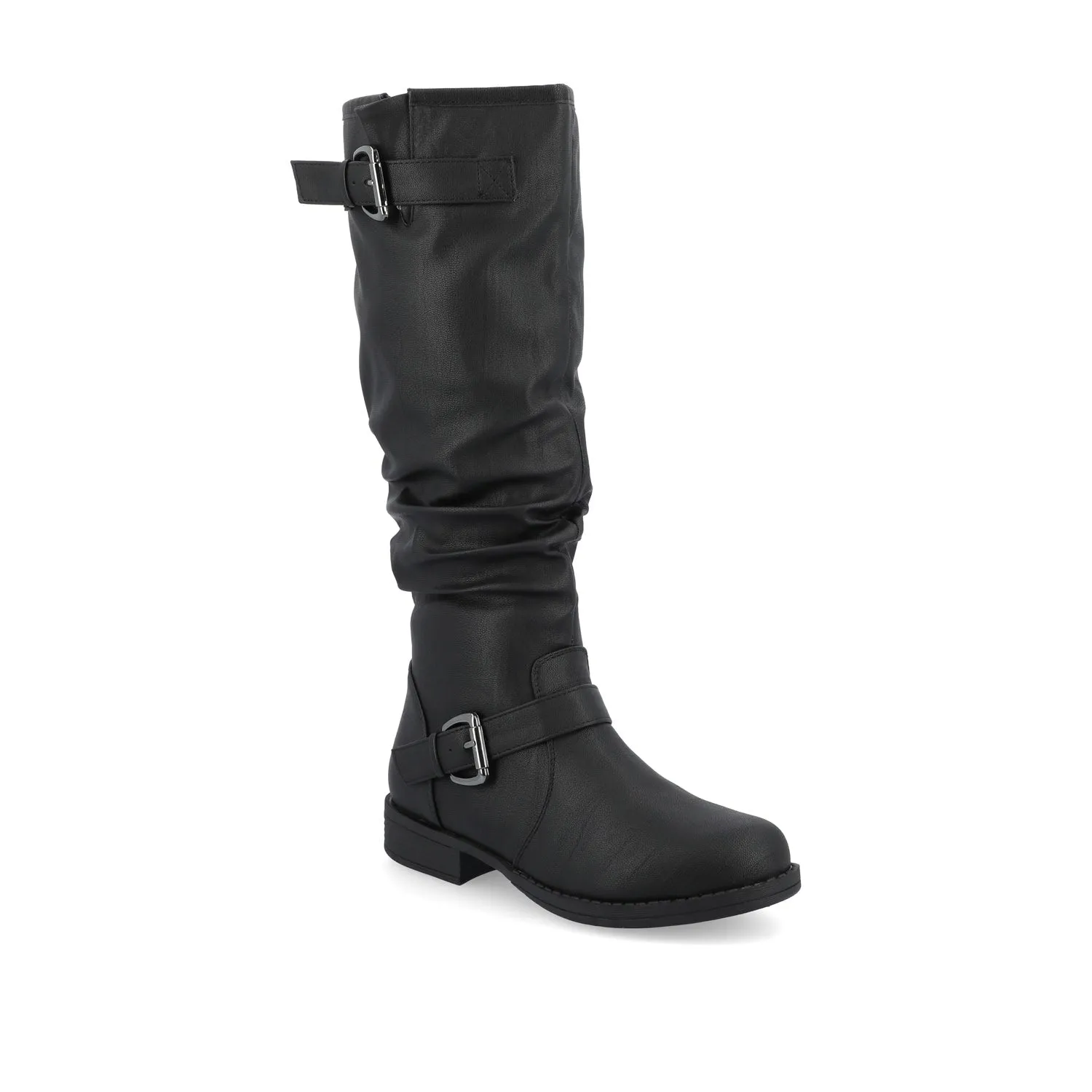 STORMY RIDING BOOTS IN FAUX LEATHER grunge touch