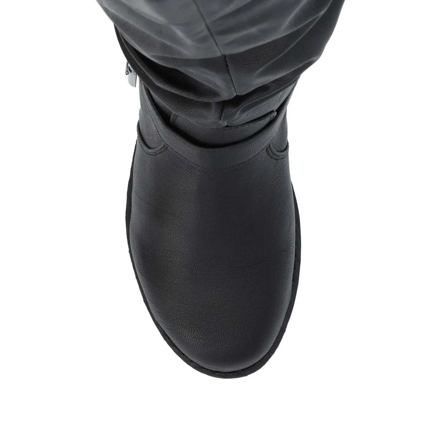 STORMY RIDING BOOTS IN FAUX LEATHER grunge touch